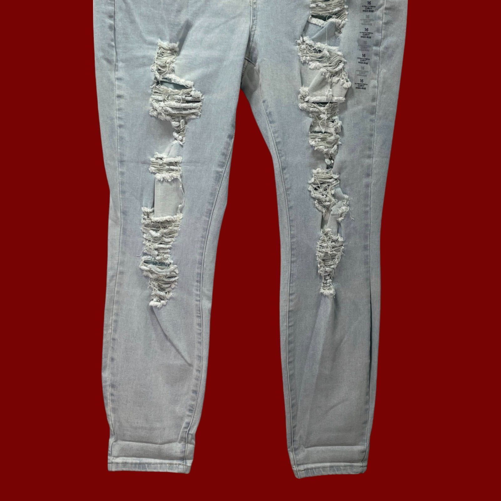 Other Rue + - Women's Ultimate Stretch Curvy High-Rise Jeans Distr Size 38" / US 16 / IT 52 - 14 Thumbnail