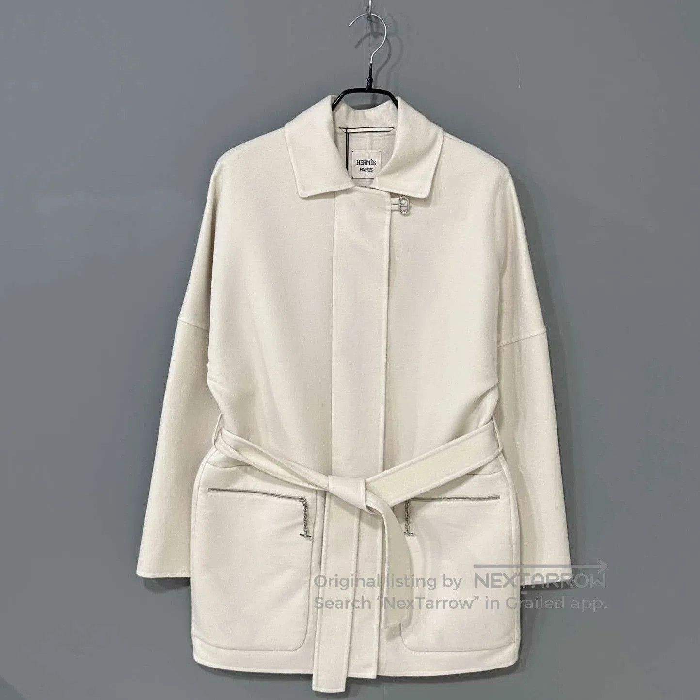 Hermes Hermes Milky White Cashmere Coat. Size S / US 4 / IT 40 - 1 Thumbnail