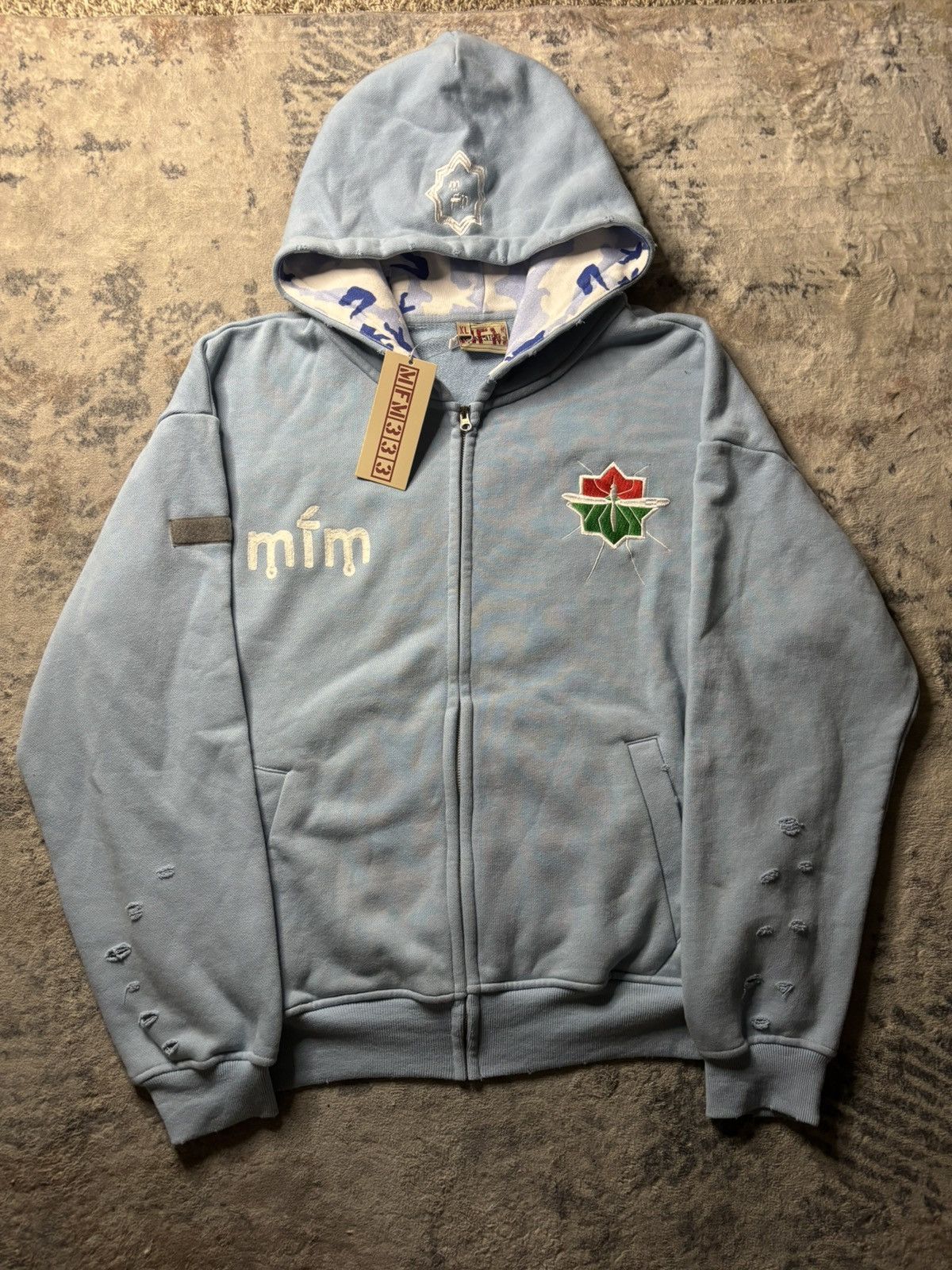 murd333r.fm 100 LE Green Air Ultra World Travel Zip Up Hoodie Wrld