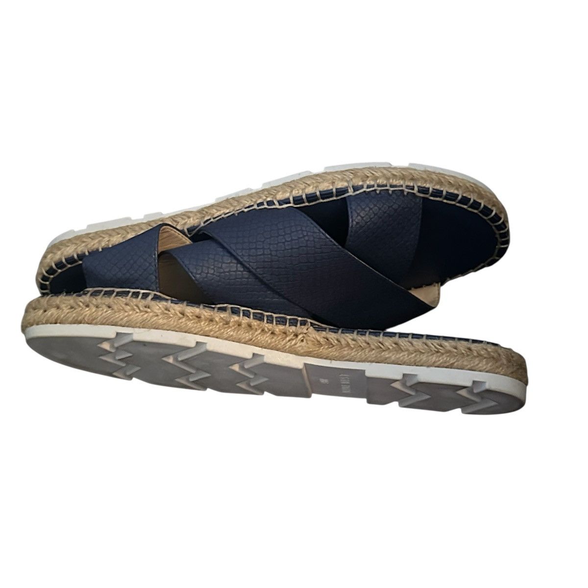 Nine West Nine West Demetria navy espadrille criss cross slide sandals Size US 9 / IT 39 - 4 Thumbnail