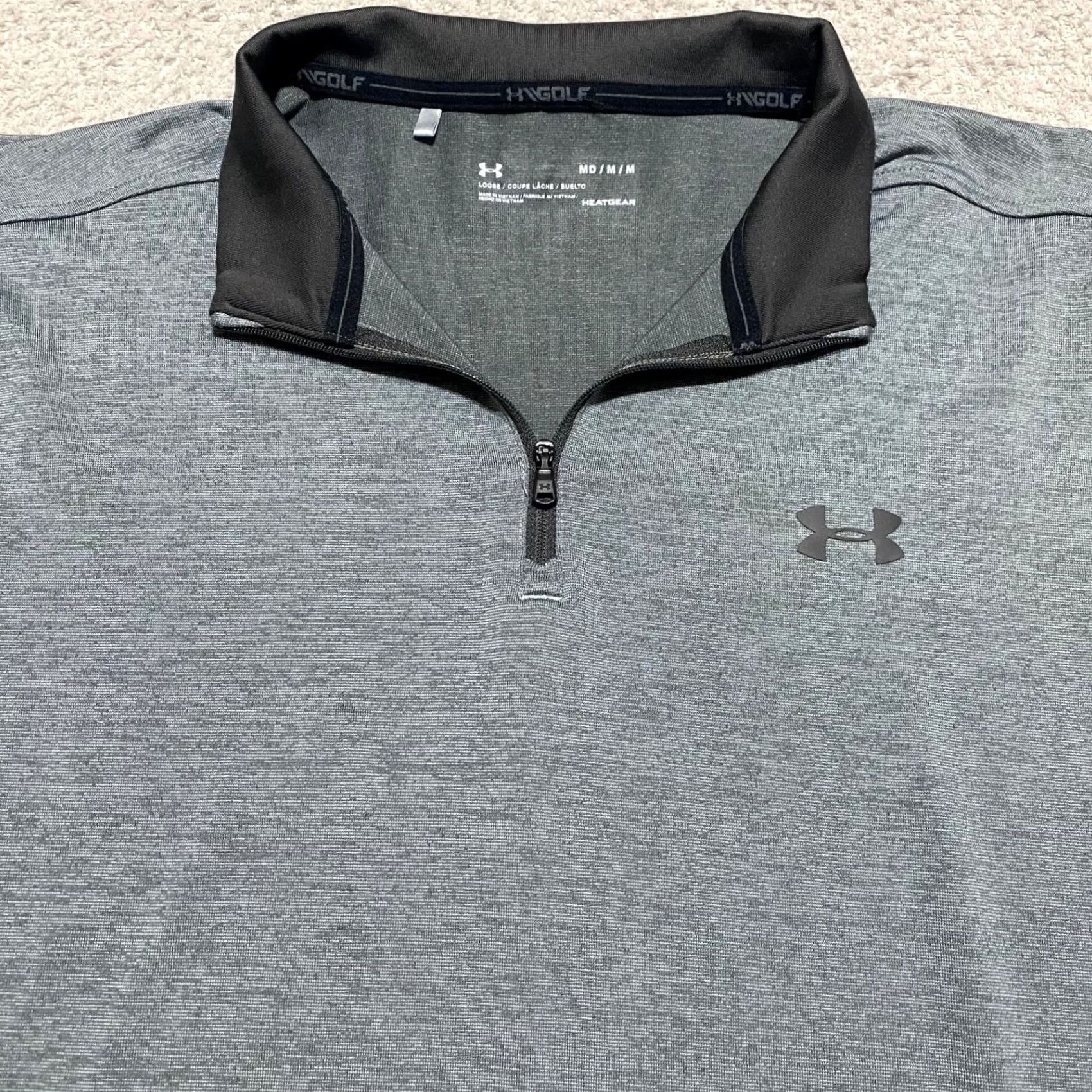 Under Armour Under Armour Mens Shirt Gray 1/4 Zip Long Sleeve HeatGear Pullover M Size US M / EU 48-50 / 2 - 5 Thumbnail