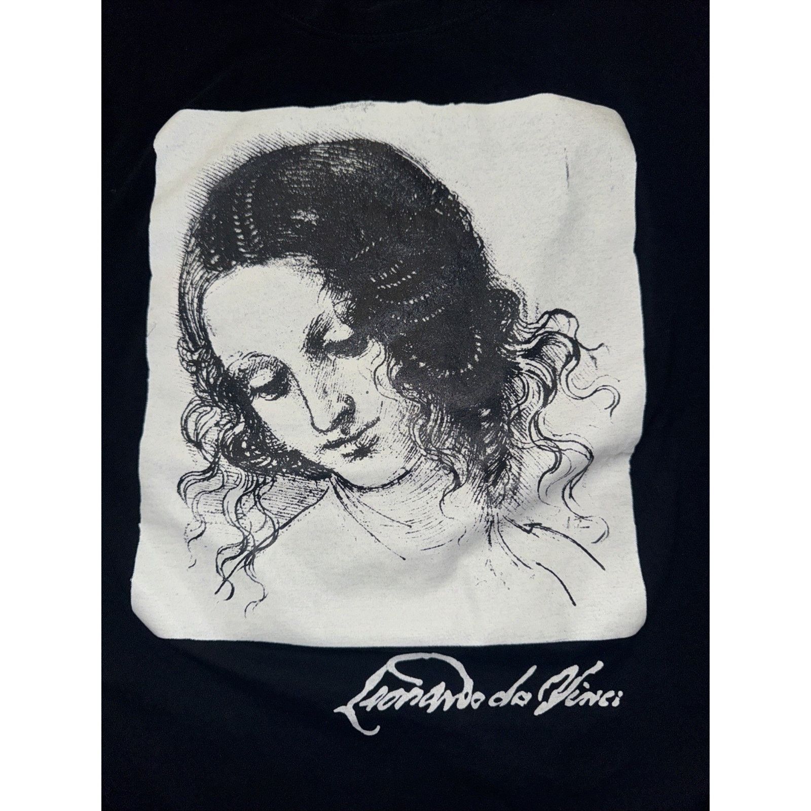 Band Tees × Vintage Leonardo Da Vinci Museum T-Shirt Black XS Art Graphic Tee Size US XS / EU 42 / 0 - 2 Thumbnail