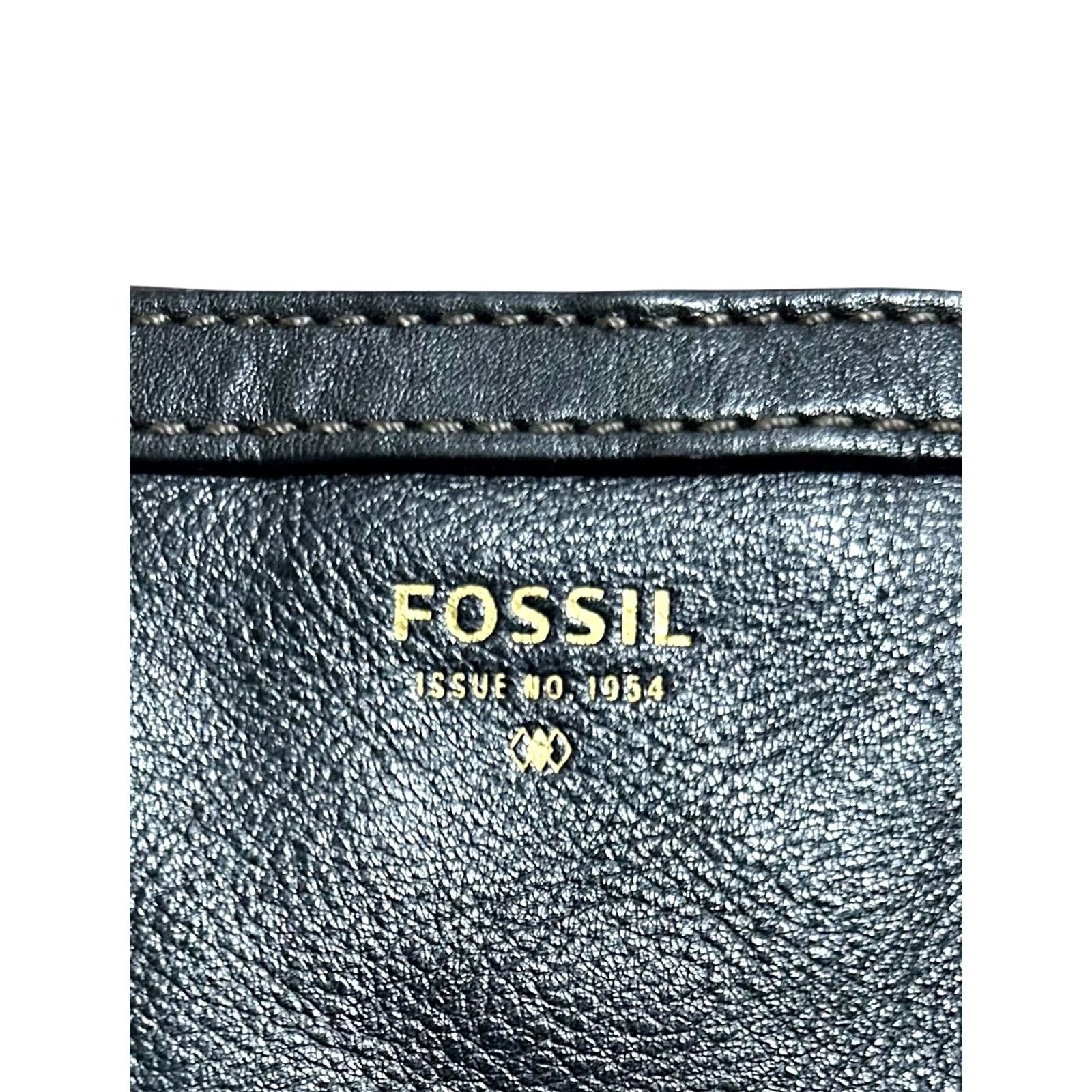 Fossil Fossil Sydney Shopper Tote Shoulder Bag Large Black Leather Women's Purse Size ONE SIZE - 4 Thumbnail