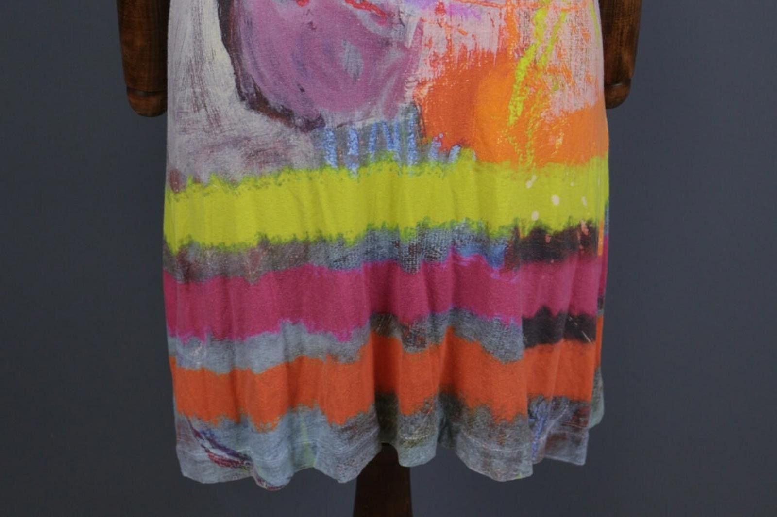 Designer Aventures des Toiles Multicolor Abstract A-Line Dress 36 Size M / US 6-8 / IT 42-44 - 4 Thumbnail