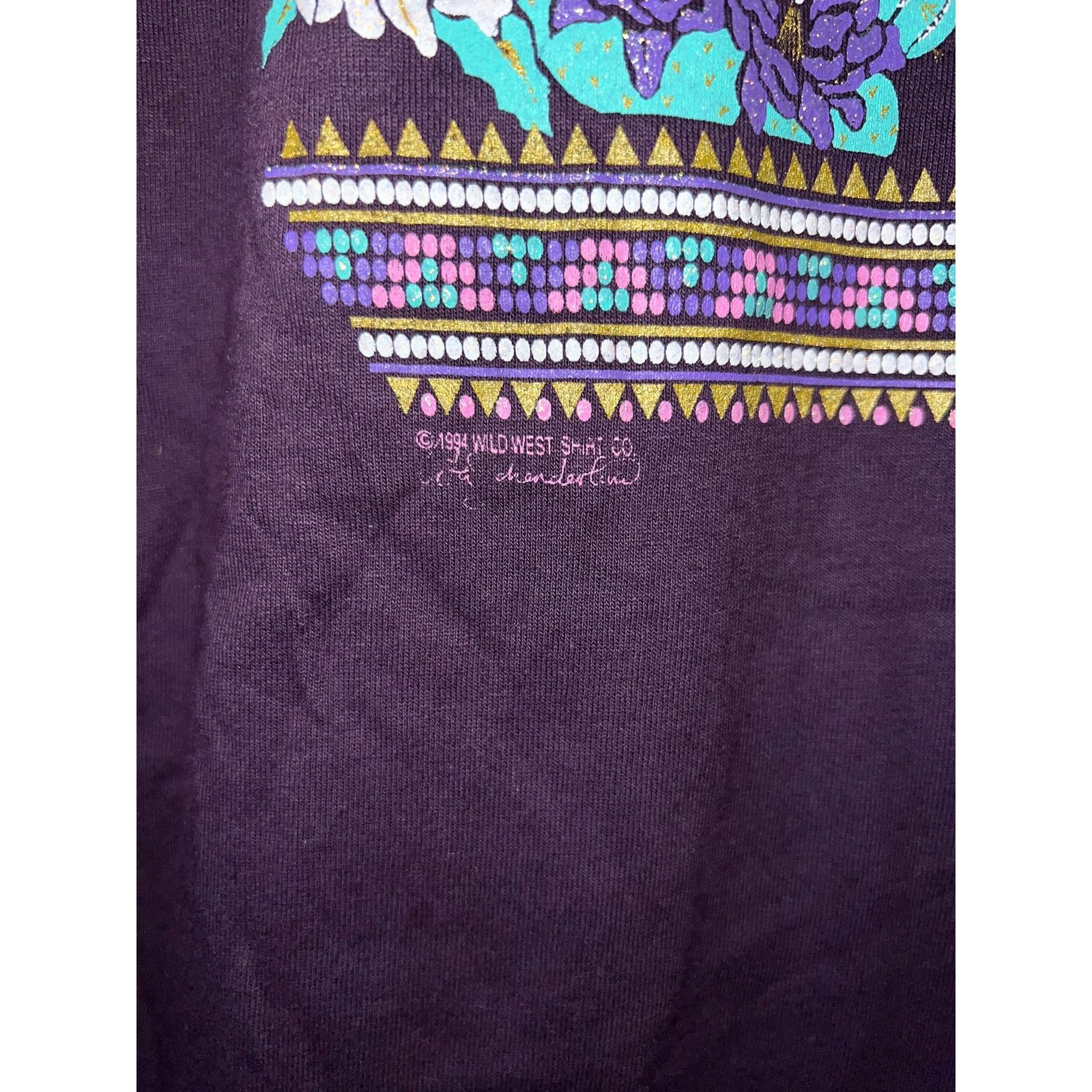 Jerzees Vintage Las Vegas Shirt Desert Flowers Purple Tee VTG 90s L Size US L / EU 52-54 / 3 - 6 Thumbnail