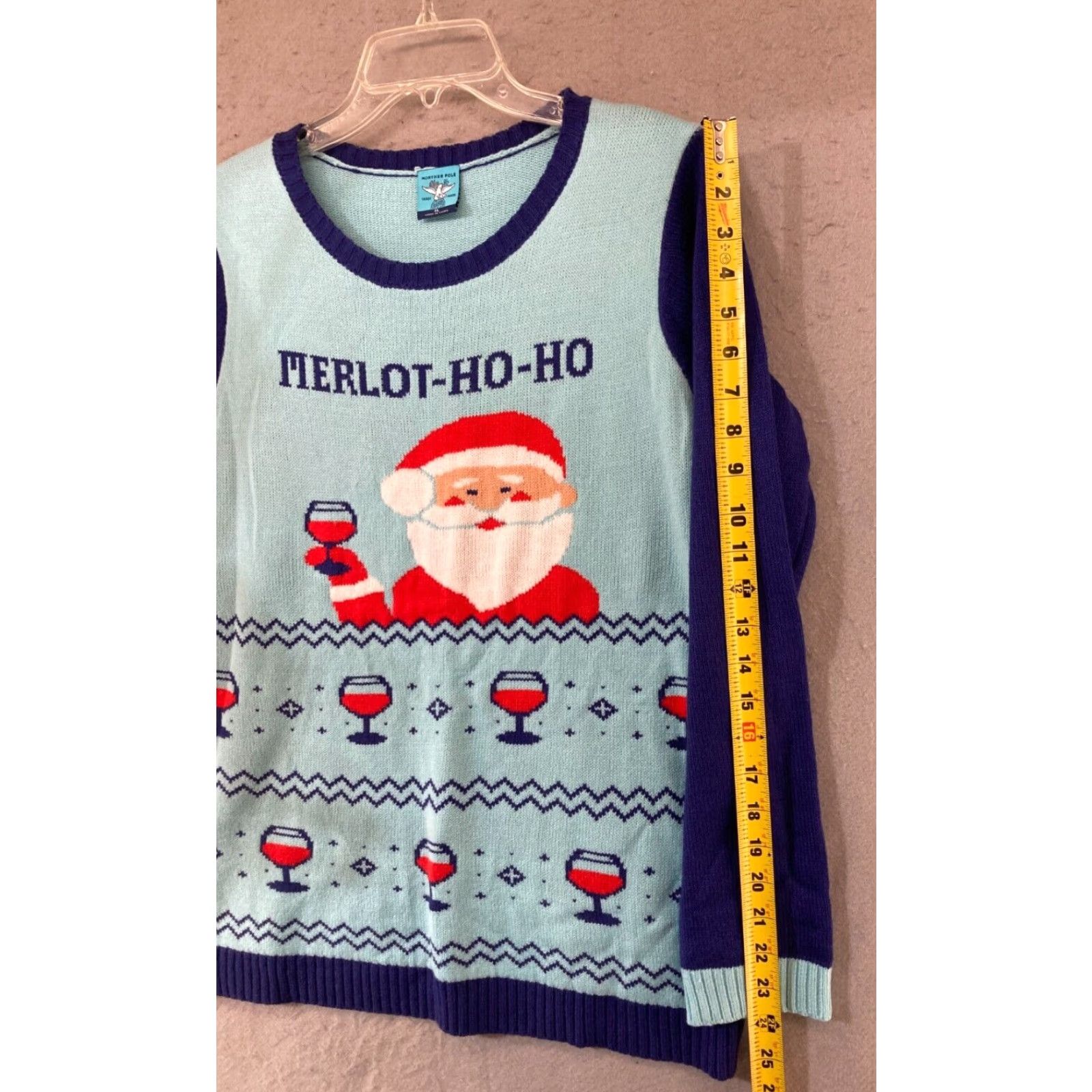 Poler Norther Pole Sweater Mens XL Blue Christmas Geometric Knit Pullover Size US XL / EU 56 / 4 - 4 Thumbnail