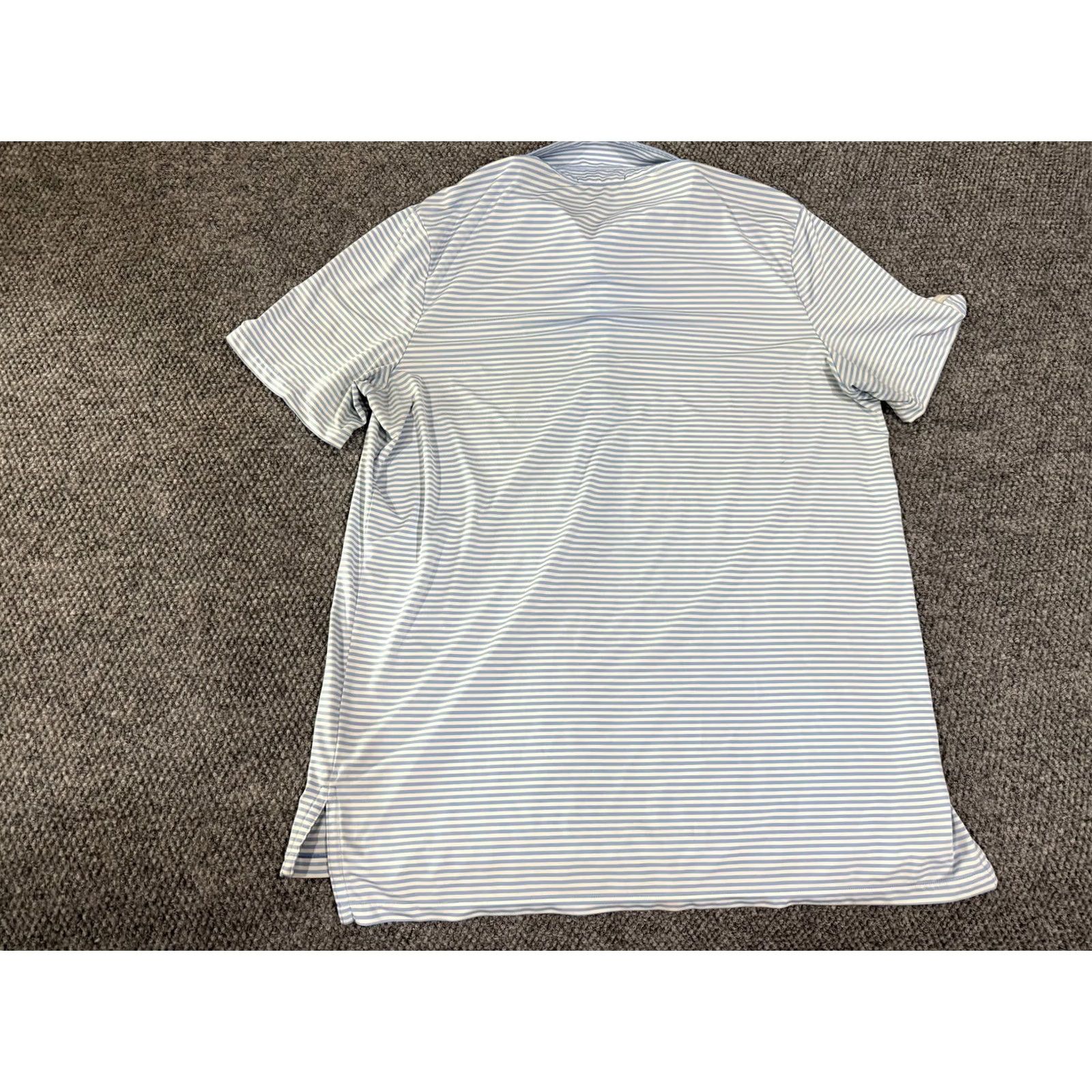 RLX Ralph Lauren VINTAGE RLX Ralph Lauren Polo Shirt Mens XL Blue White Stripe Golf Performance Size US XL / EU 56 / 4 - 6 Thumbnail