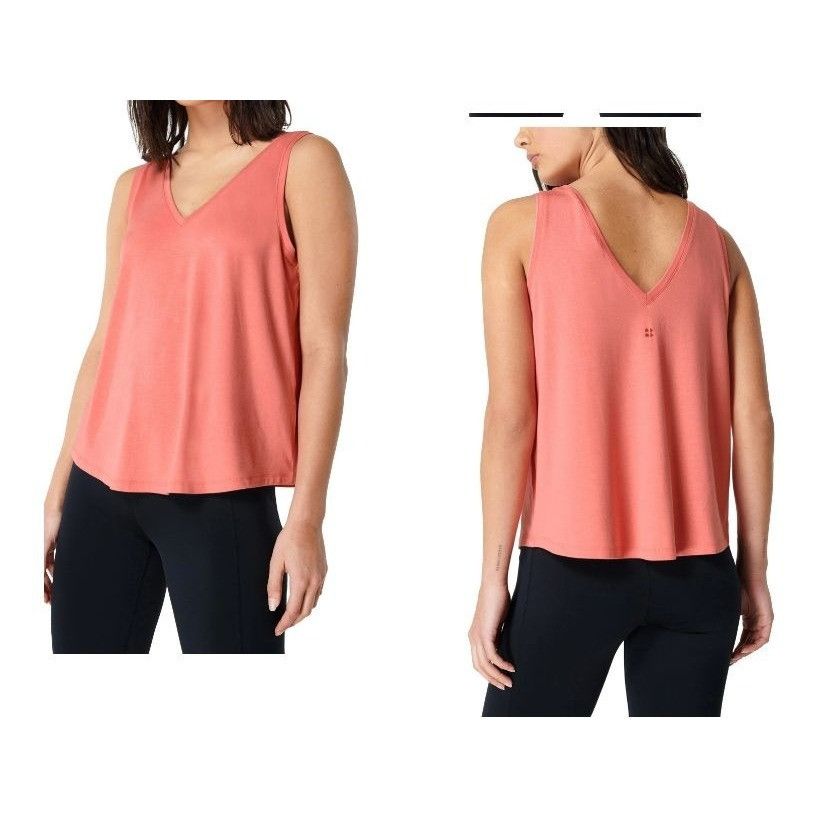 Sweaty Betty Sweaty Betty Wave Holistic Tank, Warm Pink, Size UK- M (US 8 Size M / US 6-8 / IT 42-44 - 1 Thumbnail