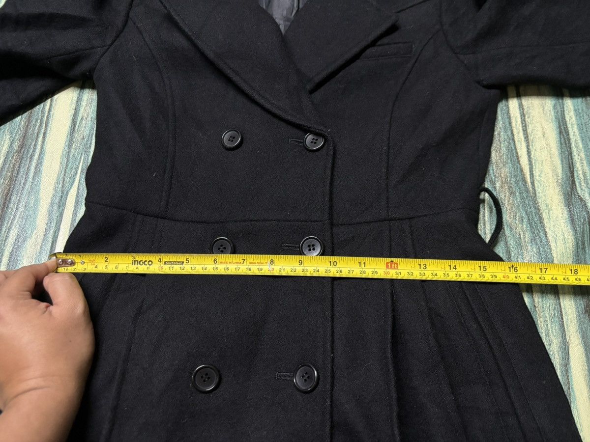 Japanese Brand Peyton Place Black Double Breasted Wool Coat Size M / US 6-8 / IT 42-44 - 10 Thumbnail