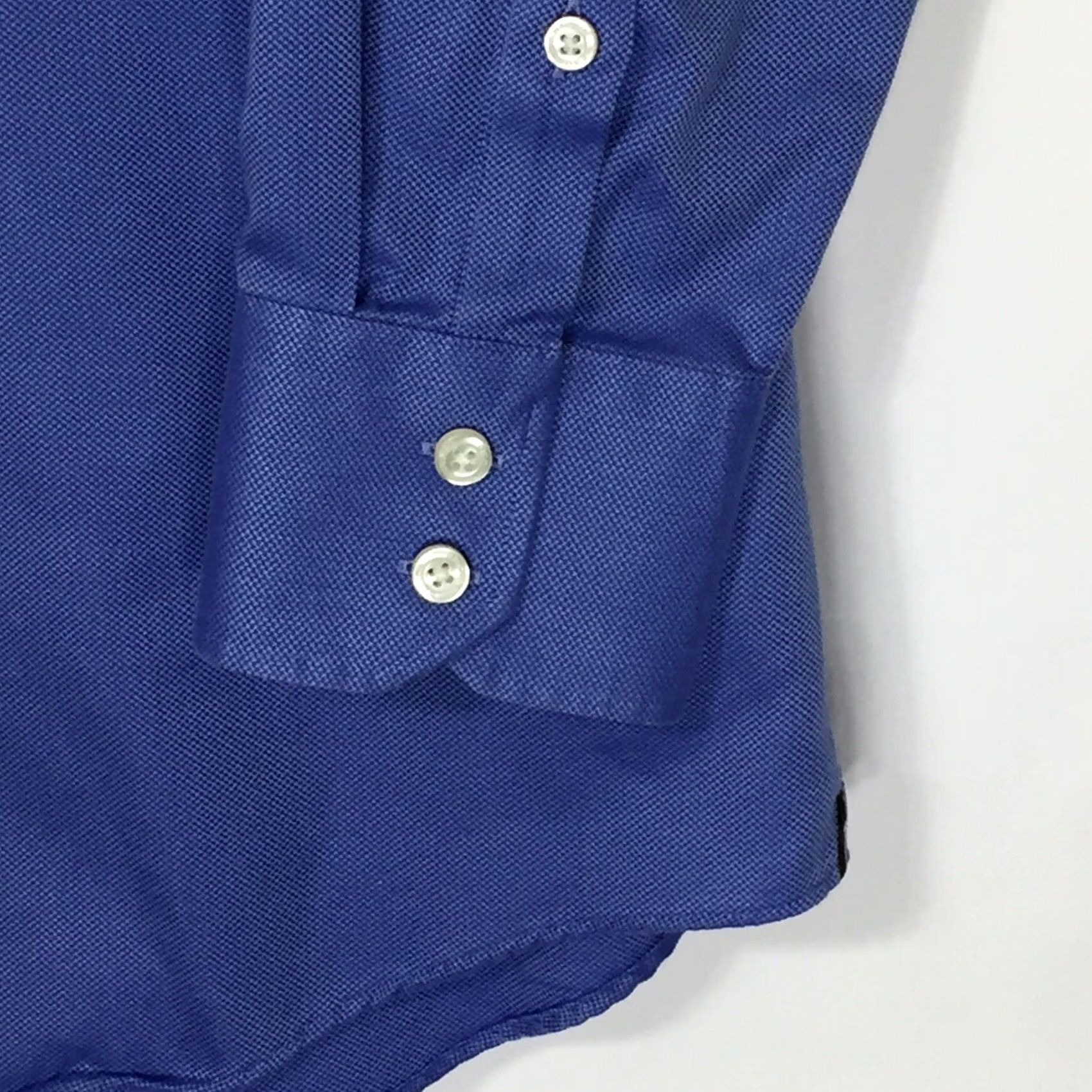 Vintage Black Brown 1826 Shirt Mens 16.5 Slim Blue Long Sleeve Button Up Non-Iron Shadowed Button-Up Style Size US XL / EU 56 / 4 - 5 Thumbnail