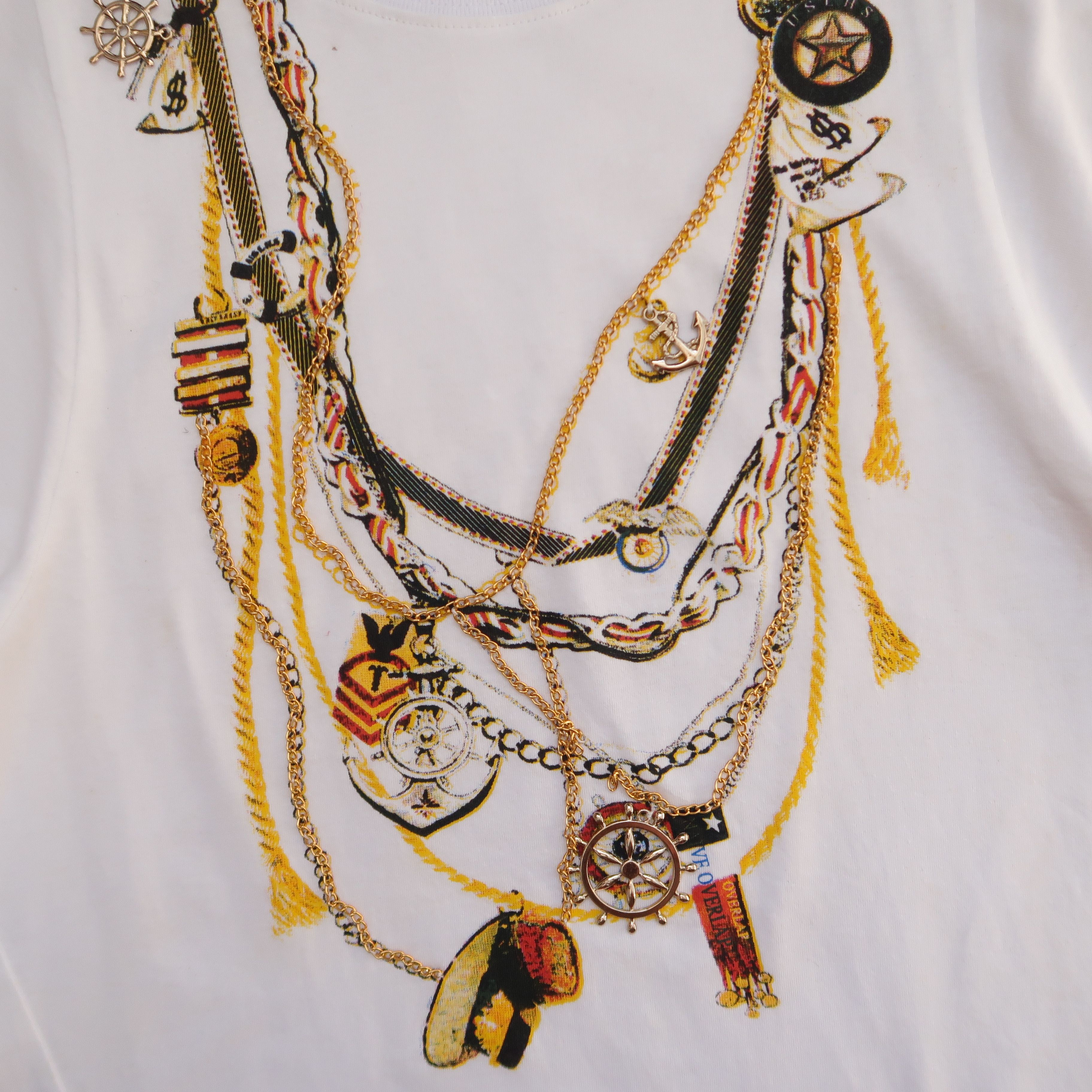Japanese Brand 1990s Vkei Style Ornament Necklace T-Shirt Size US M / EU 48-50 / 2 - 13 Thumbnail