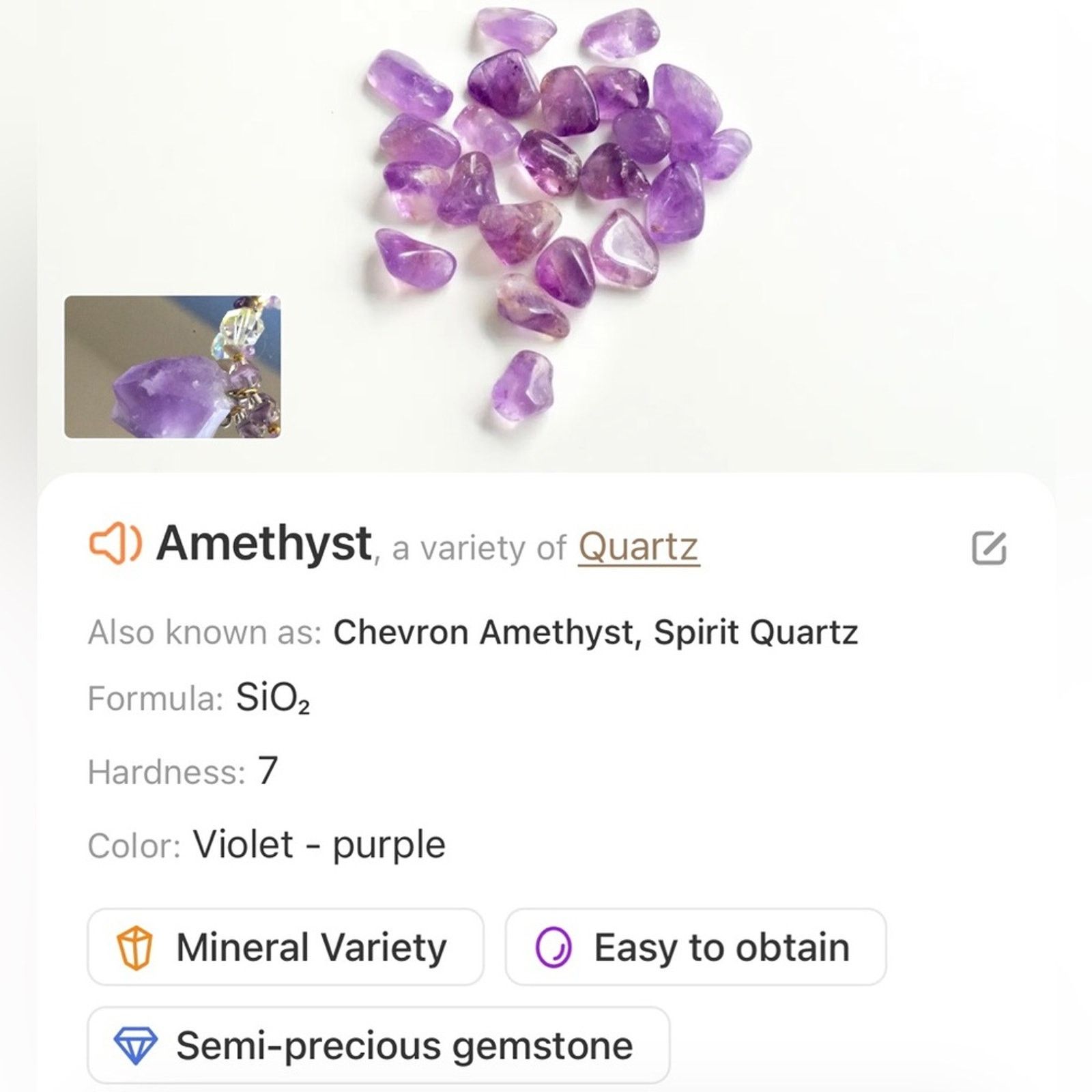 Handmade Handcrafted repurpose genuine amethyst slab pendant necklace Size ONE SIZE - 11 Thumbnail
