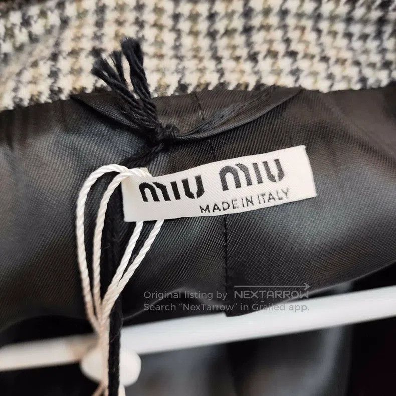 Miu Miu Miu Miu 38 Profile houndstooth wool coat Size M / US 6-8 / IT 42-44 - 3 Thumbnail