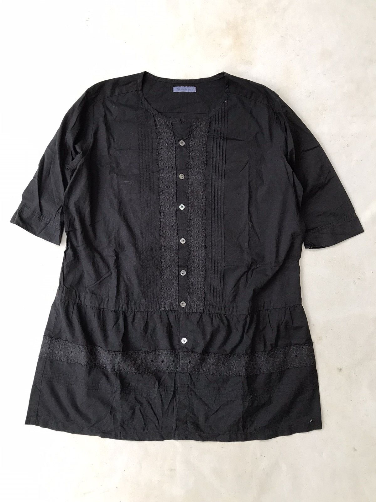 image of Sanghai Black Shirt Ys Yohji Yamamoto, Men's (Size Large)
