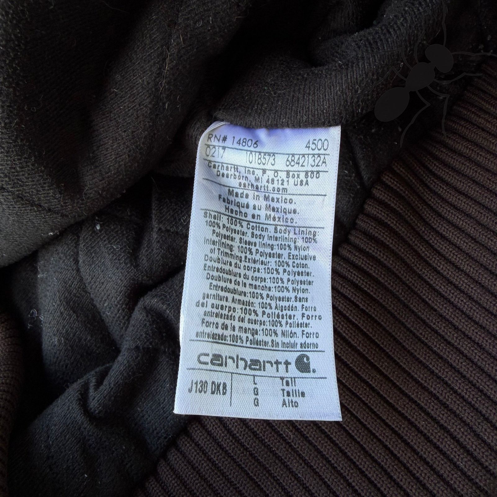 Carhartt × Vintage Carhartt J130 DKB brown hooded work wear jacket Size US L / EU 52-54 / 3 - 5 Thumbnail