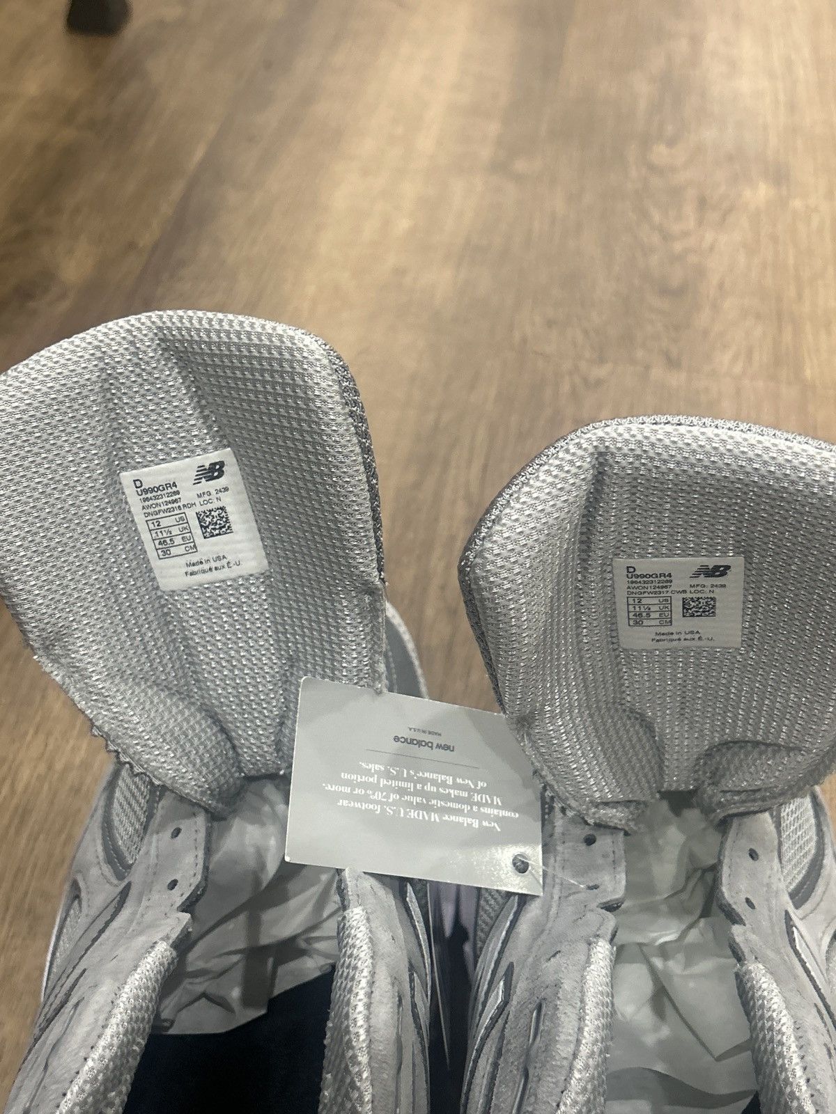 New Balance New Balance 990v4 Grey Size US 12 / EU 45 - 3 Thumbnail