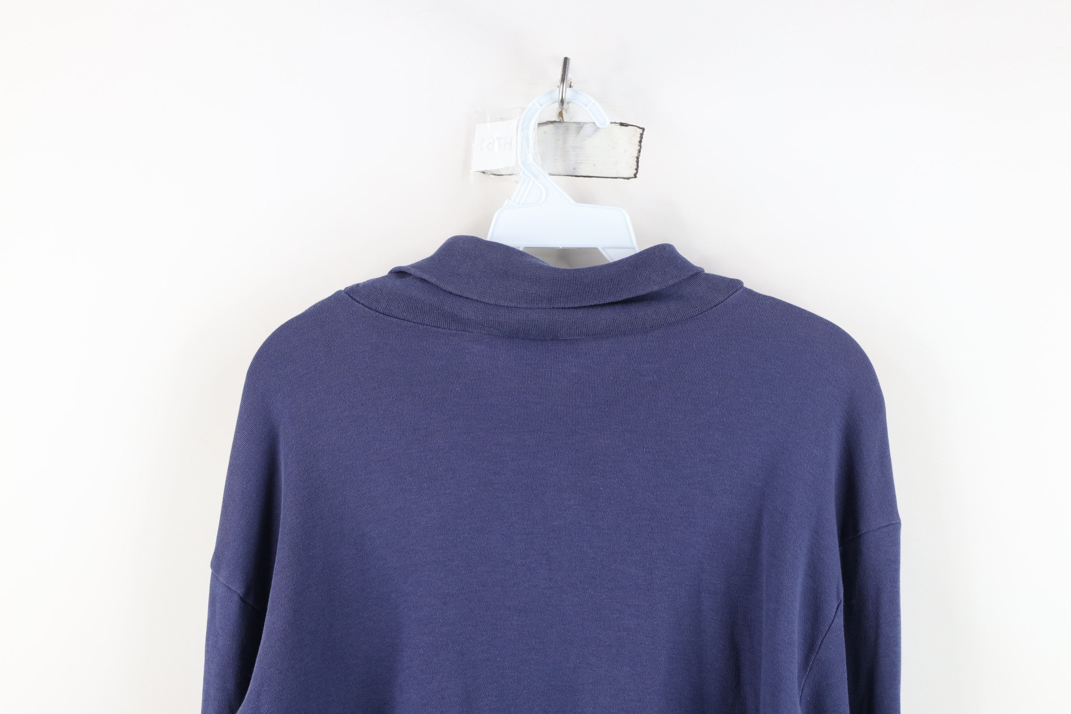 Vintage Vintage 90s Streetwear Turtleneck T-Shirt Blue Cotton USA Size US L / EU 52-54 / 3 - 12 Thumbnail