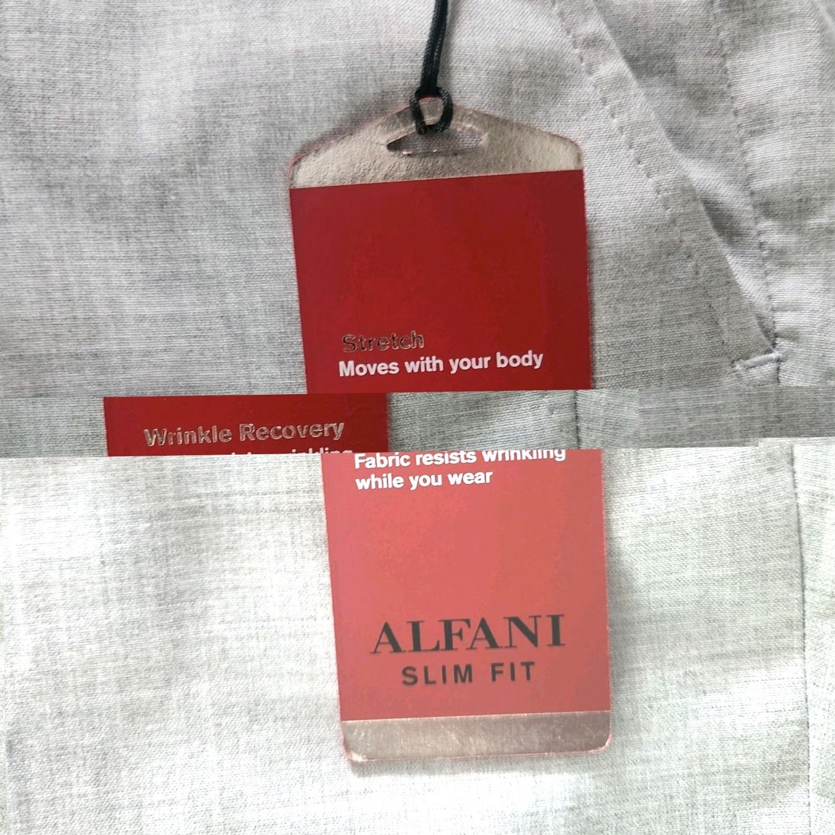 Alfani Alfani Slim fit Dress Pants Mens 40x32 Light Gray Stretch New W/ Tags Mens Dress Pants Straight Leg Preppy Wedding City 40 Mens Regular XS? Size US 40 / EU 56 - 6 Thumbnail