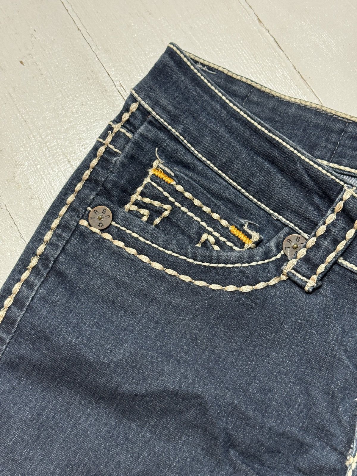 True Religion VINTAGE TRUE RELIGION 2000s CONTRAST SEAMS BREECHES Size 30" / US 8 / IT 44 - 3 Thumbnail