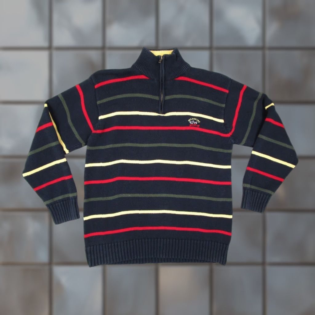 Paul & Shark VINTAGE Paul & Shark YACHTING Sweater Mens Large Blue 1/4 Zip Knit Pullover Size US L / EU 52-54 / 3 - 1 Thumbnail