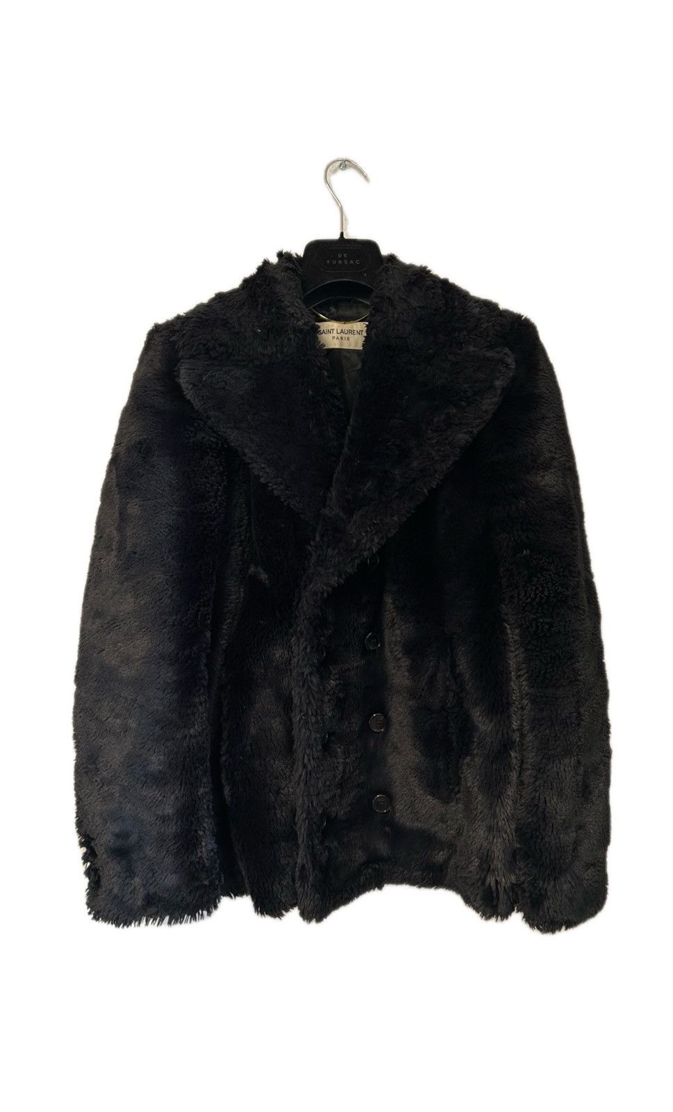 Saint Laurent Paris Fall/Winter 2019 Double-Breasted Fur Coat Size US S / EU 44-46 / 1 - 1 Thumbnail