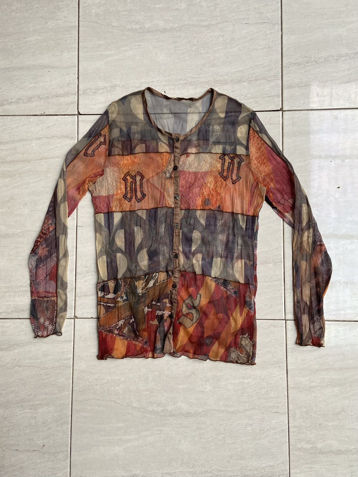 Designer × Japanese Brand C’EST MOIJEU FEMME Motive Mesh Shirt Size US XS / EU 42 / 0 - 5 Thumbnail