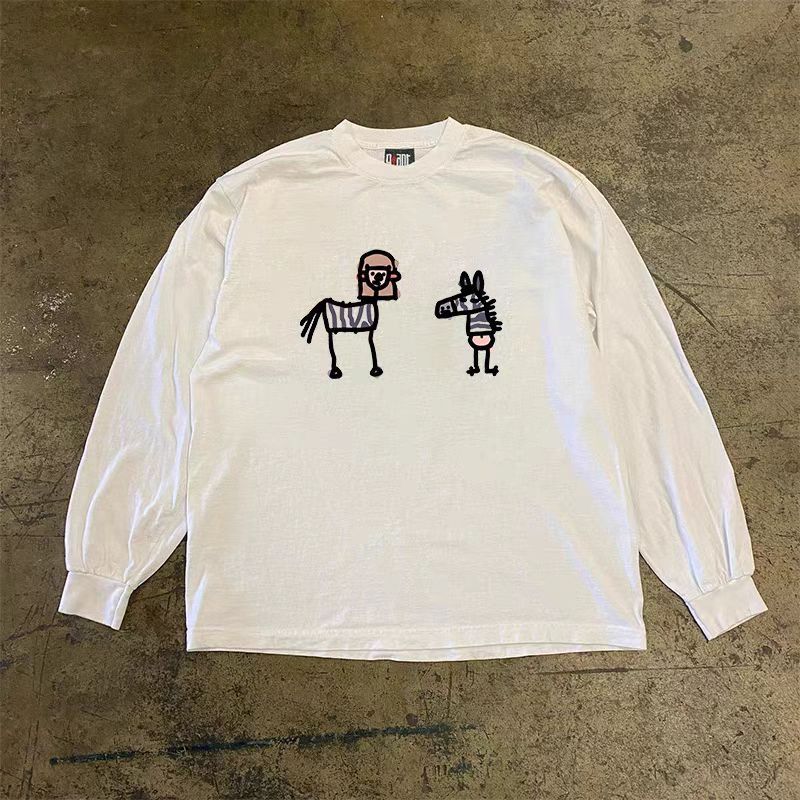 Japanese Brand Street retro zebra pattern long sleeve t-shirt Size US L / EU 52-54 / 3 - 1 Thumbnail