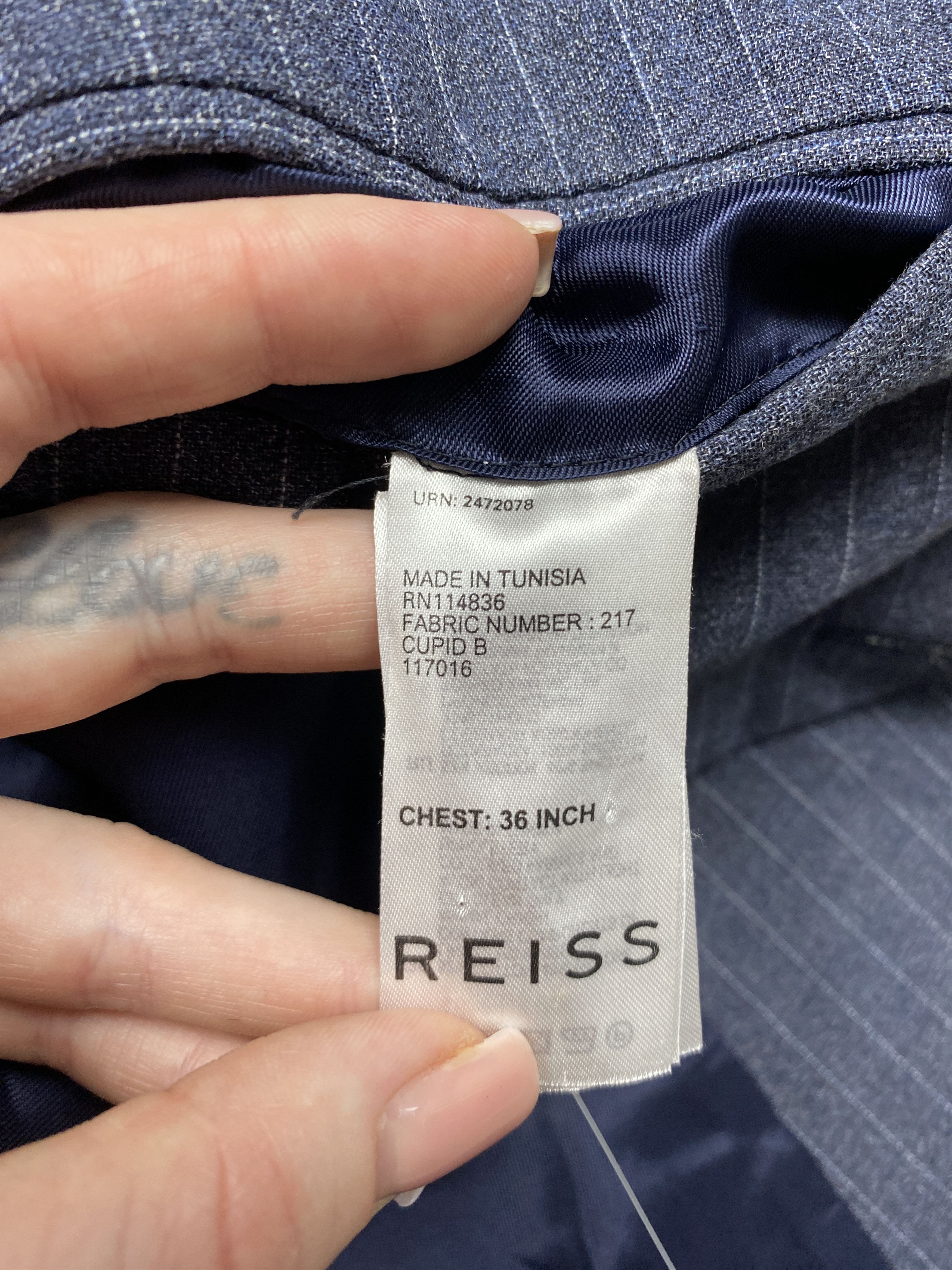 Reiss Reiss Mens Suit Blazer + Pants Size 36R - 5 Thumbnail