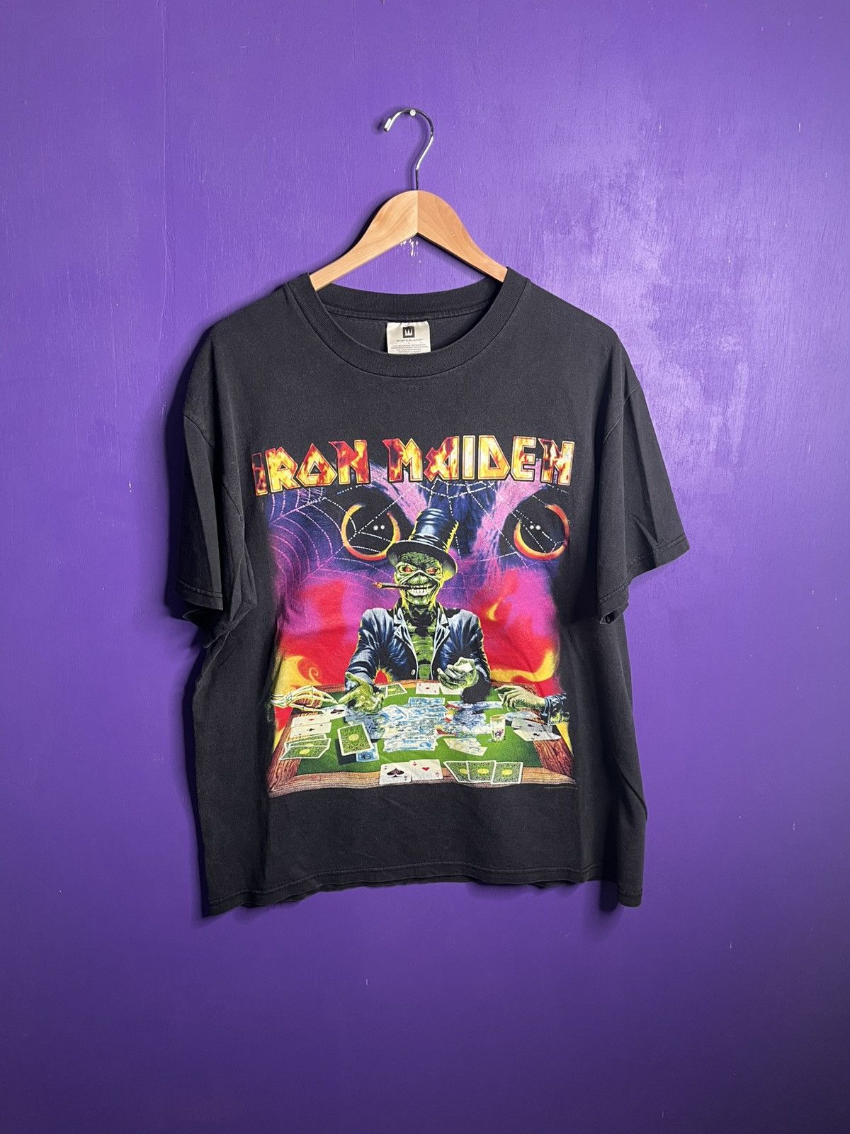 Band Tees × Vintage Vintage 1998 Iron Maiden poker table tour t-shirt Size US L / EU 52-54 / 3 - 1 Thumbnail