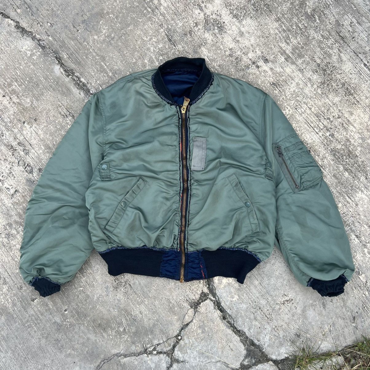 Alpha Industries "VINTAGE" ALPHA INDUSTRIES TRASHED MA-1 BOMBER JACKET Size US M / EU 48-50 / 2 - 1 Thumbnail