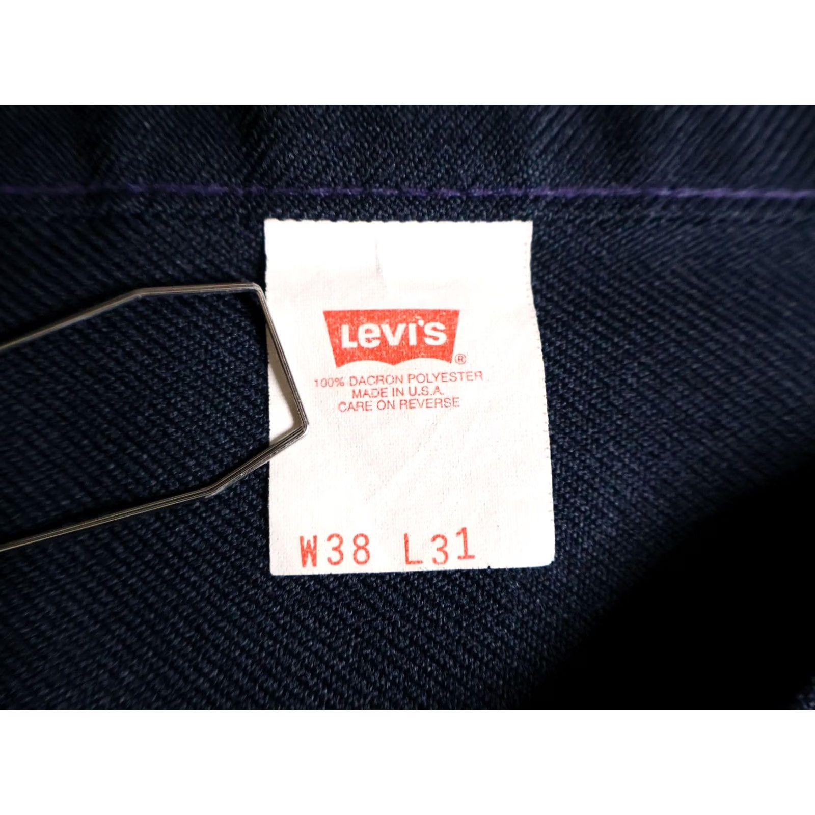 Levi's VINTAGE Levi'S Pants Mens 36 Blue 90s Bootcut Men Dark Polyester Slacks Scovill Size US 36 / EU 52 - 3 Thumbnail