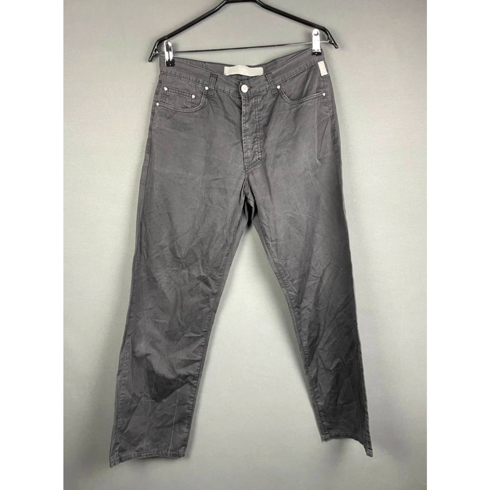 Versace Jeans Couture Versace Jeans Couture Mens Denim Jeans Size 34 Gray Cotton Straight Leg Biker Jeans Size US 34 / EU 50 - 2 Thumbnail