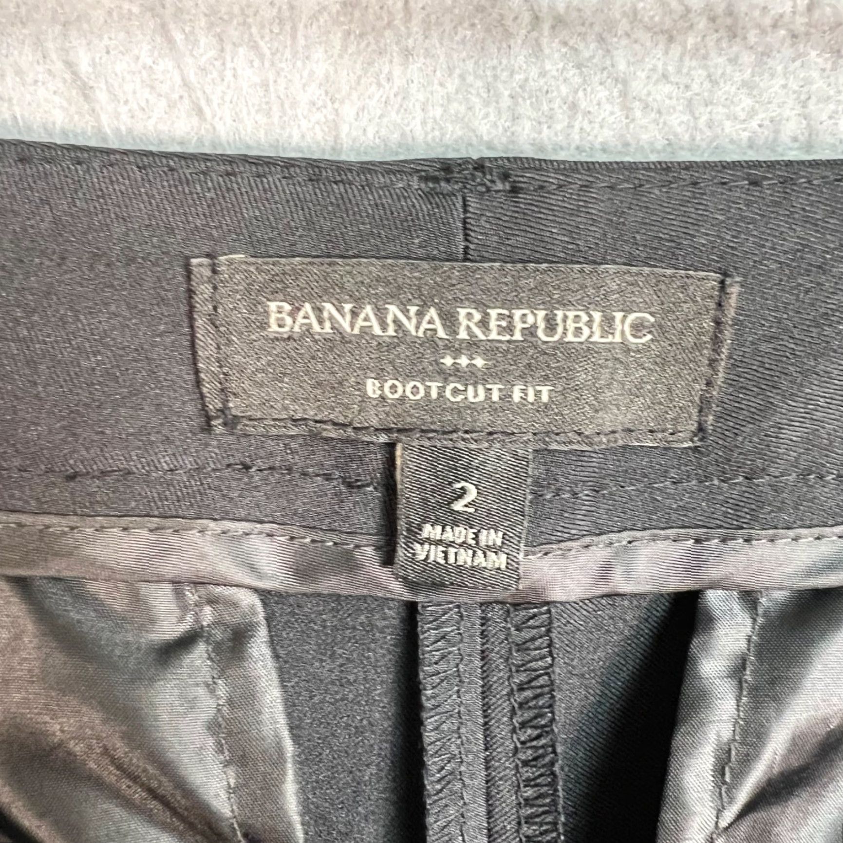 Banana Republic Banana Republic Womens Bootcut Pants Size 2 Black Polyester Blend Size 26" / US 2 / IT 38 - 3 Thumbnail