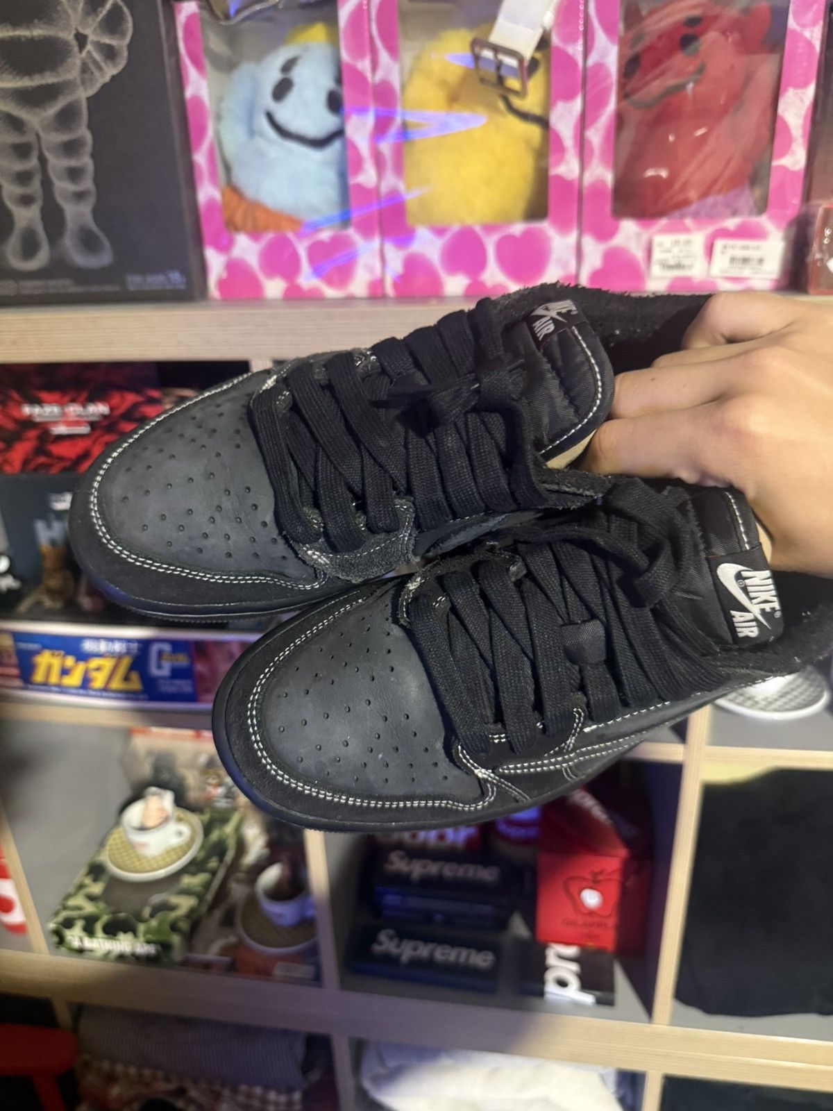 Nike × Travis Scott Air Jordan 1 Low Travis Scott Black Phantom Size US 8 / EU 41 - 2 Thumbnail