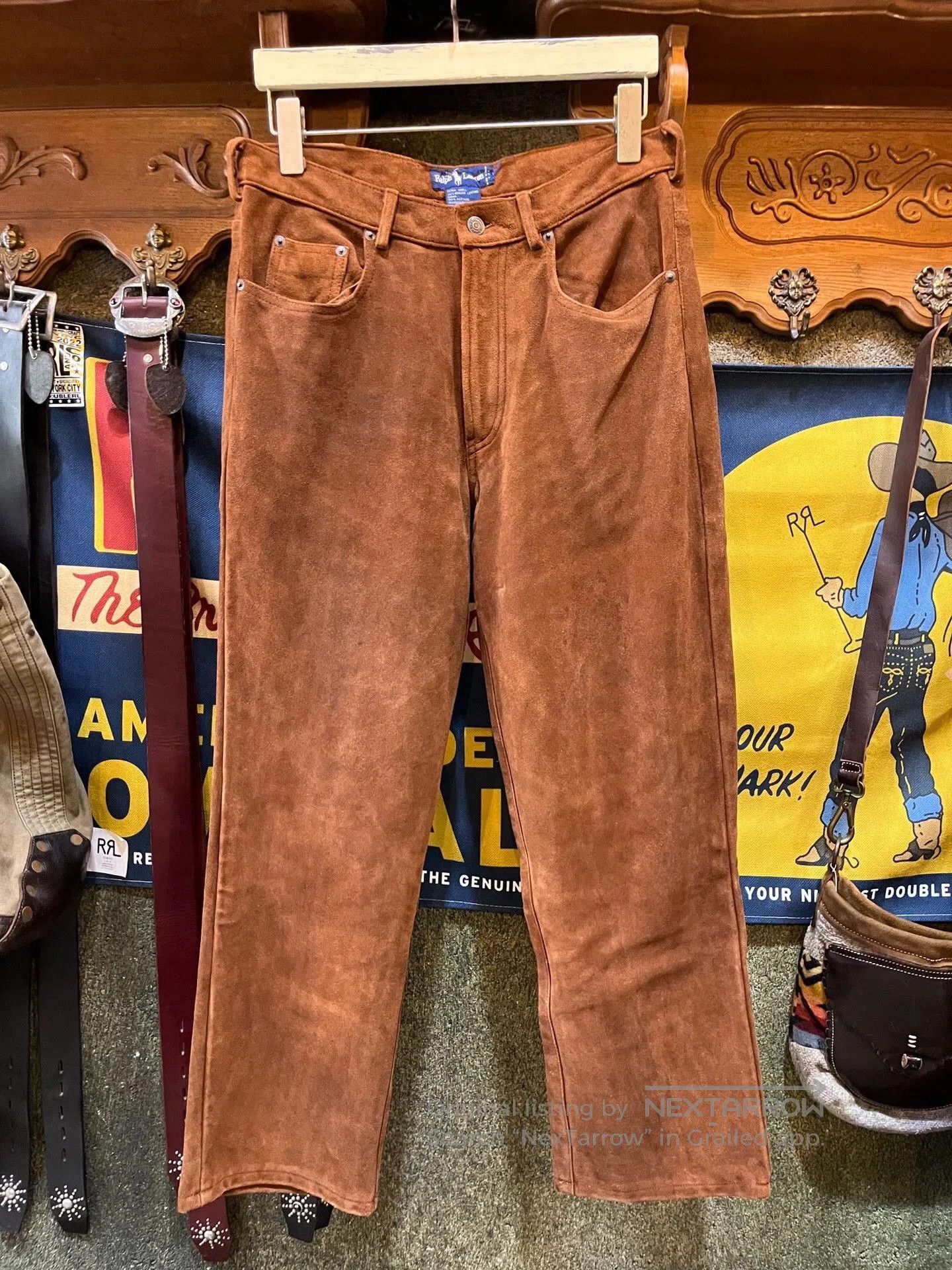 RRL Ralph Lauren Ralph Lauren Double RL Suede Casual Pants. Size US 31 - 1 Thumbnail