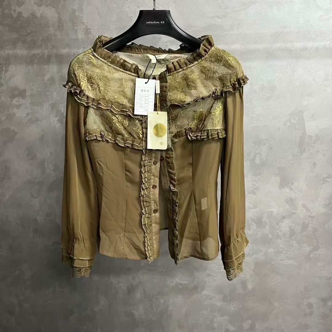 River Island Yellow-Green Spliced Short Casual Top Size M / US 6-8 / IT 42-44 - 1 Thumbnail