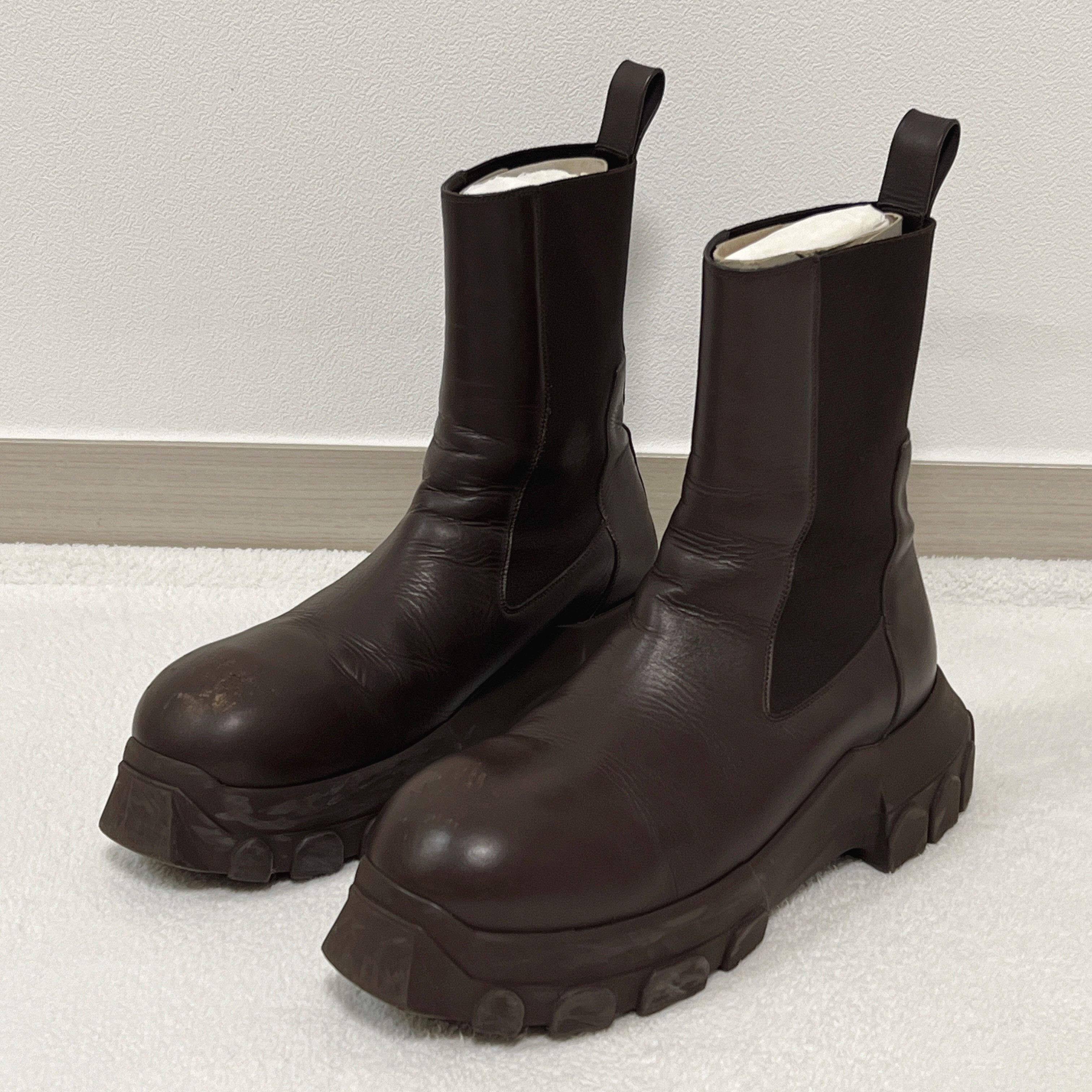 Rick Owens Rick Owens 23FW BEATLE BOZO TRACTOR BROWN Size US 10 / EU 43 - 1 Thumbnail