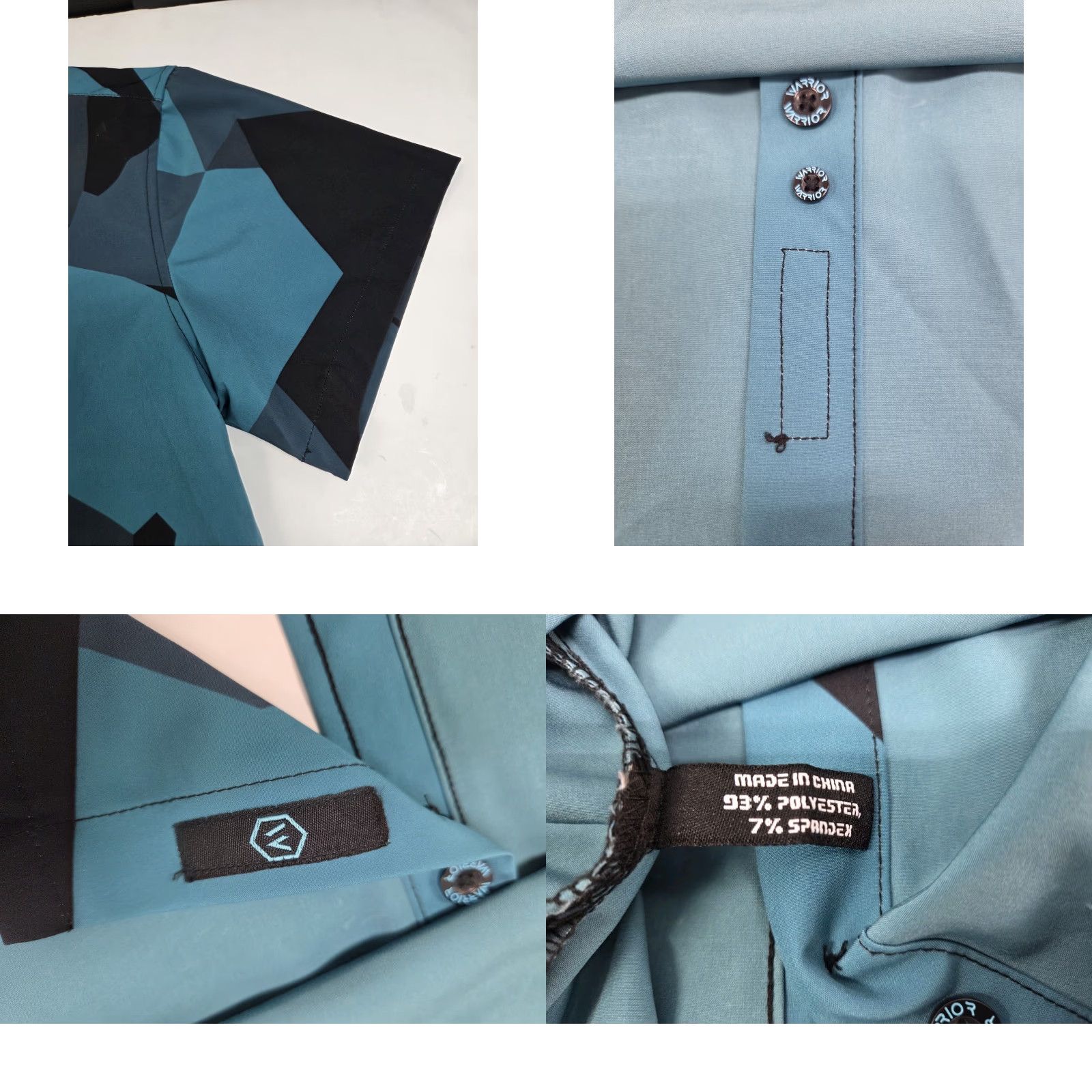Vintage VINTAGE Warrior Mens Short Sleeve Button Up Shirt M90 Washed Blue Size L #8216 Size US L / EU 52-54 / 3 - 8 Thumbnail