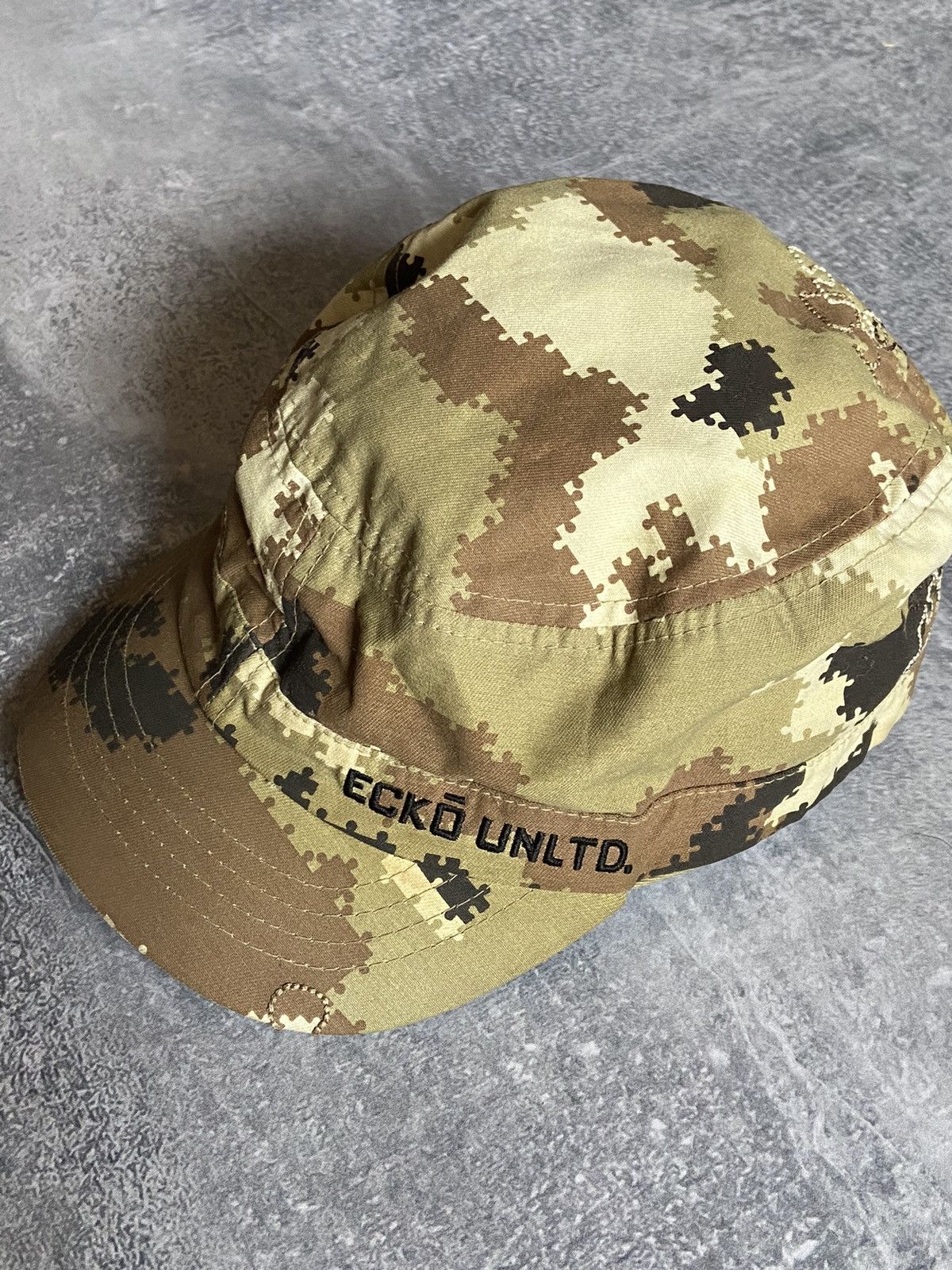 image of Ecko Unltd x Vintage Eckò Unltd Patched Military Hat, Men's