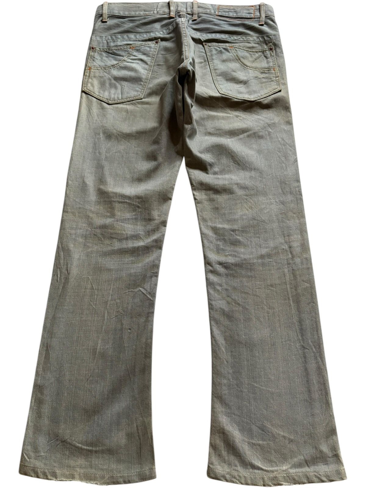 Japanese Brand Vintage Japanese Brand Mud Wash Distressed Flare Jeans Size US 34 / EU 50 - 2 Thumbnail