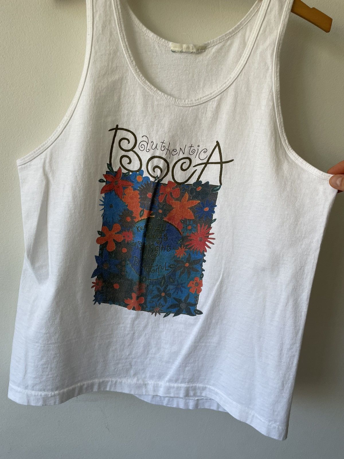 Vintage Vintage 90s BOCA Flowers Nature Tank top Size US S / EU 44-46 / 1 - 4 Thumbnail