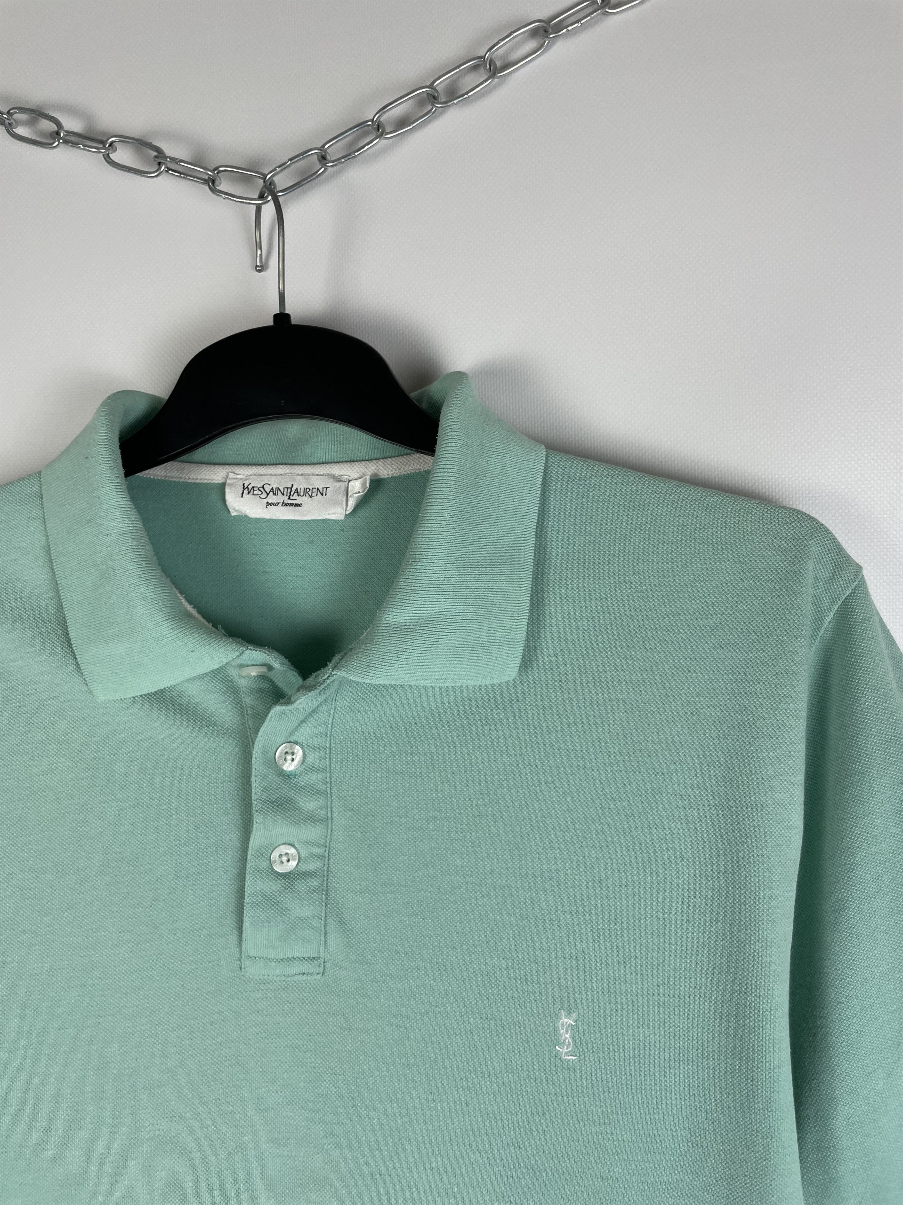 Vintage YSL Polo Shirt Yves Saint Laurent Polo Size US XL / EU 56 / 4 - 4 Thumbnail