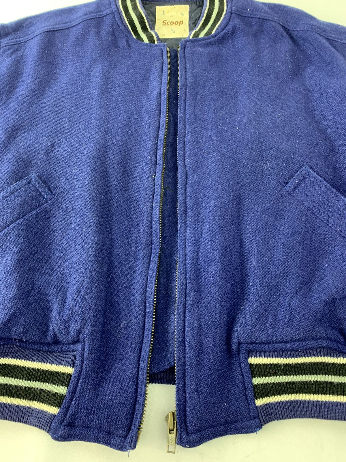 Other Scoop Inc Navy Patch Wool Sleeve Padded Inner Snap Button Size US L / EU 52-54 / 3 - 5 Thumbnail