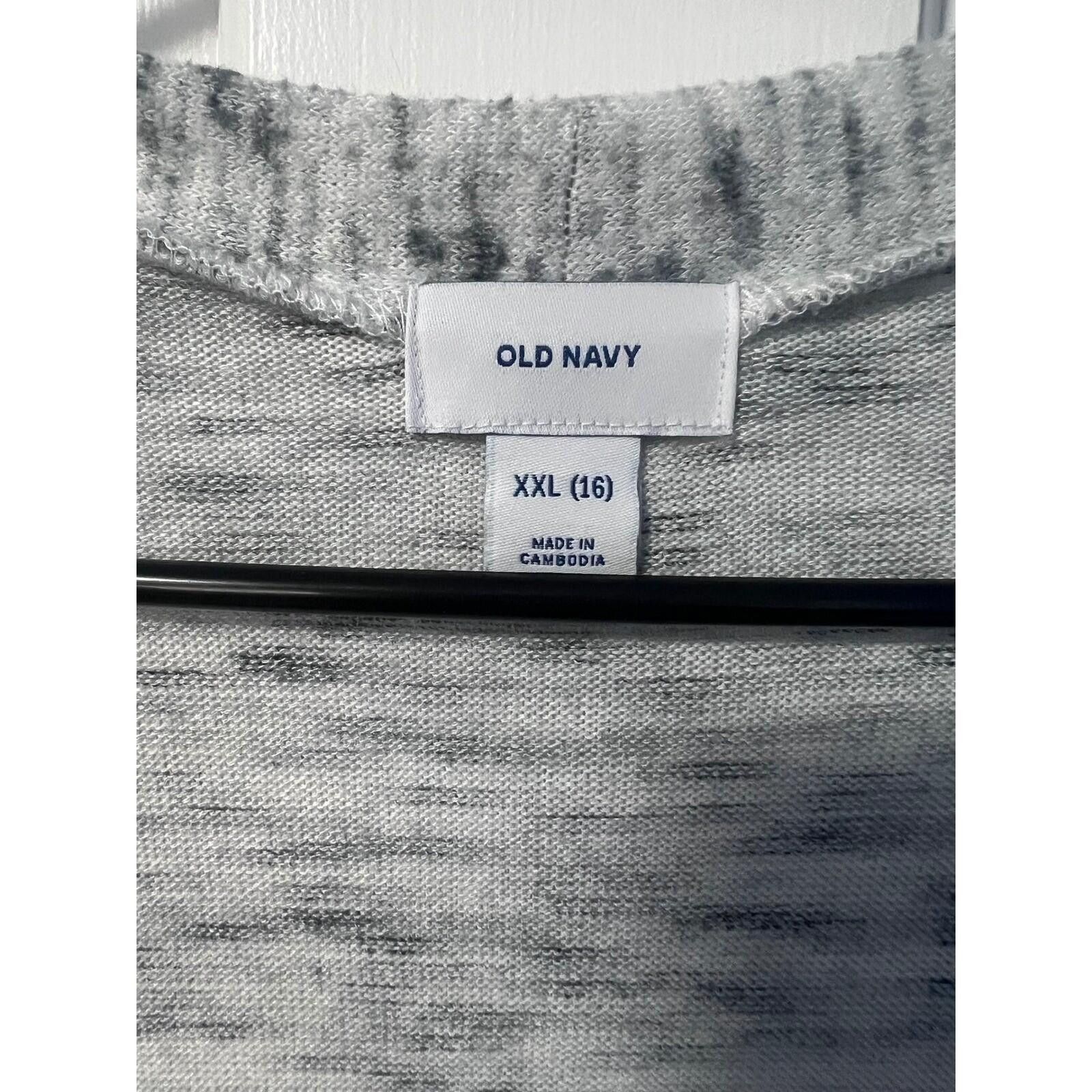 Old Navy Old Navy Cardigan Women XXL Gray Space Dye Open Front Pocket Size XXL / US 16-18 / IT 52-54 - 3 Thumbnail