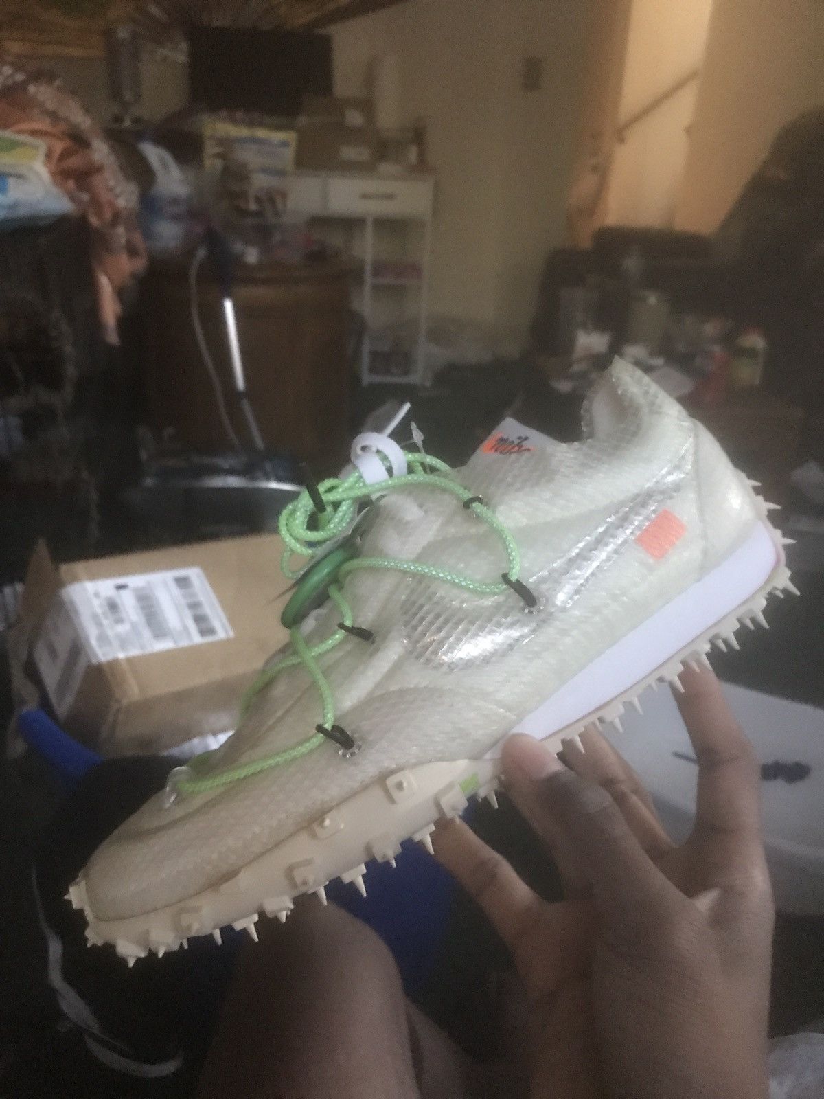 Nike × Off-White Nike x Off White waffle racer electric green Size US 8.5 / EU 41-42 - 7 Thumbnail