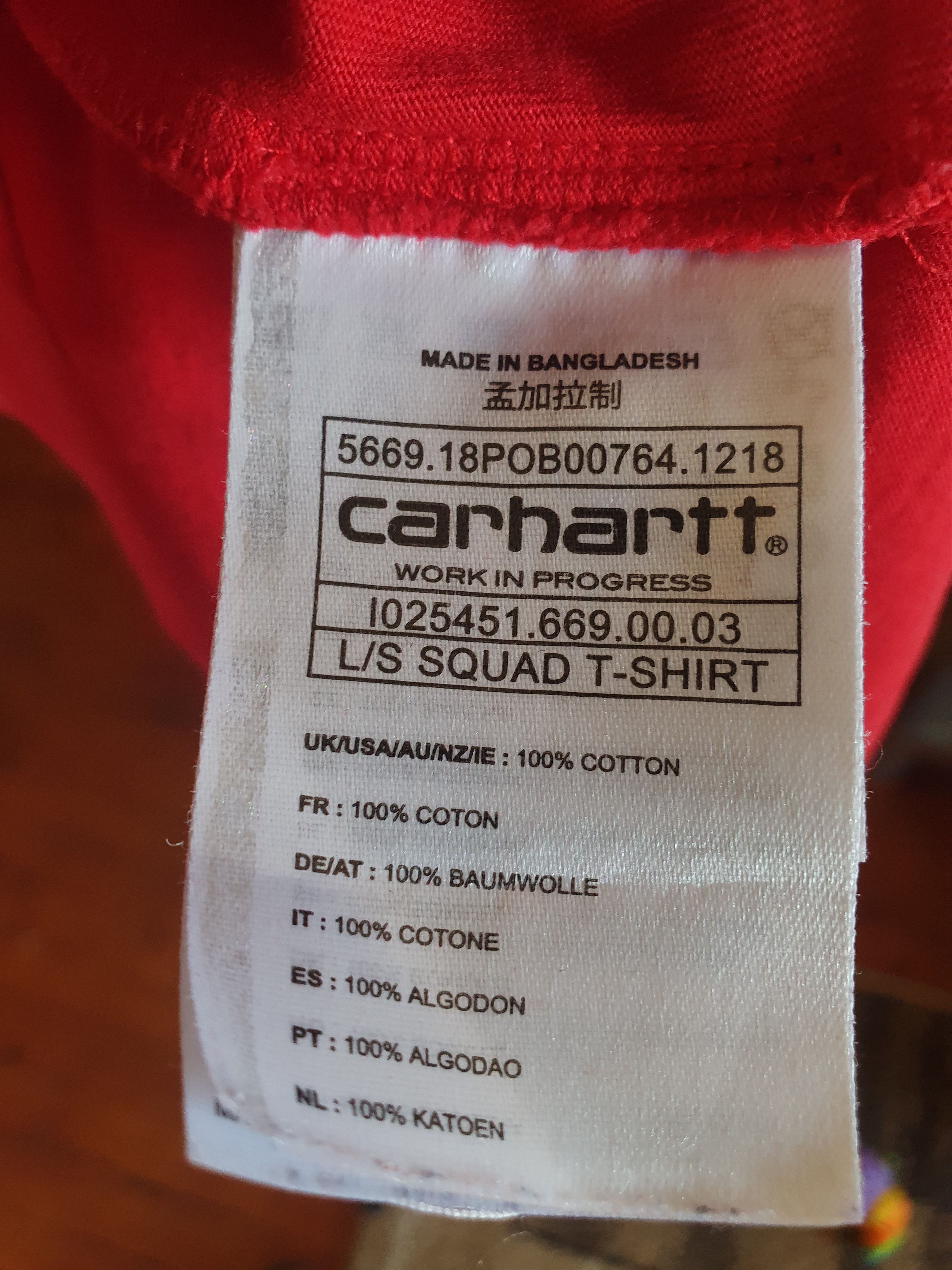 Carhartt Wip Carhartt Wip L/S Squad t-shirt Long Sleeve sz XL Size US XL / EU 56 / 4 - 4 Thumbnail