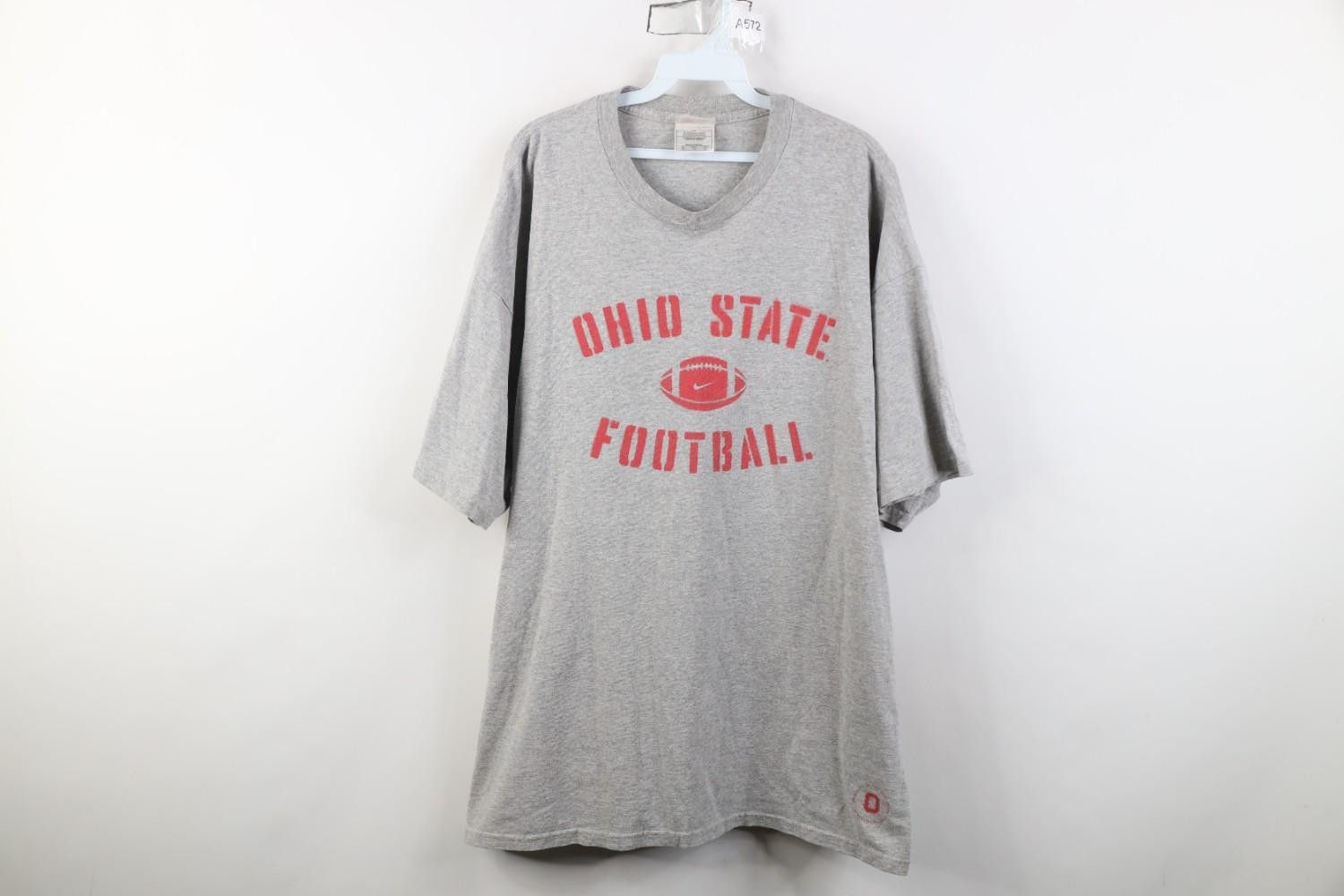 Nike Vintage 90s Nike Ohio State University Football T-Shirt Gray Size US XXL / EU 58 / 5 - 1 Thumbnail