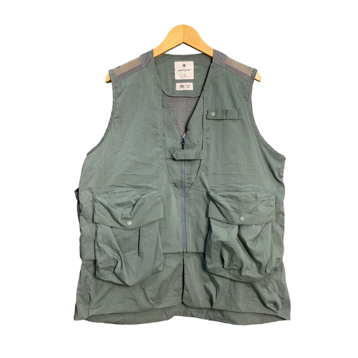 Image of Snow Peak Takibi Spec Big Pocket Vest in Green, Men's (Size XL)