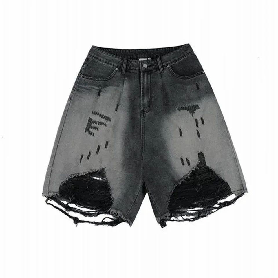 Vintage Streetwear Washed Ripped Hip Hop Retro Shorts Size US 34 / EU 50 - 5 Thumbnail