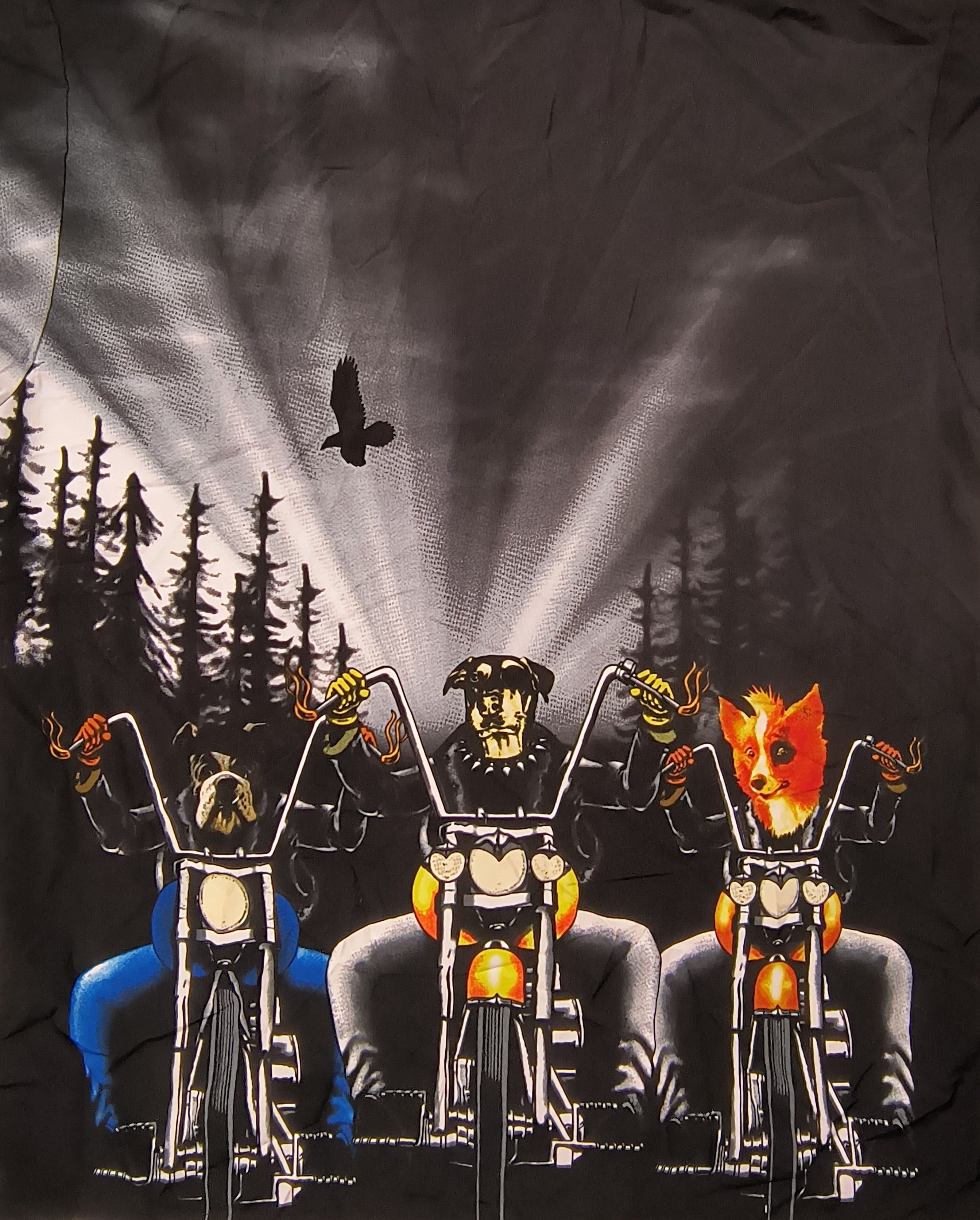 Dragonfly Vintage biker dogs 90s button up shirt Size US XL / EU 56 / 4 - 1 Thumbnail